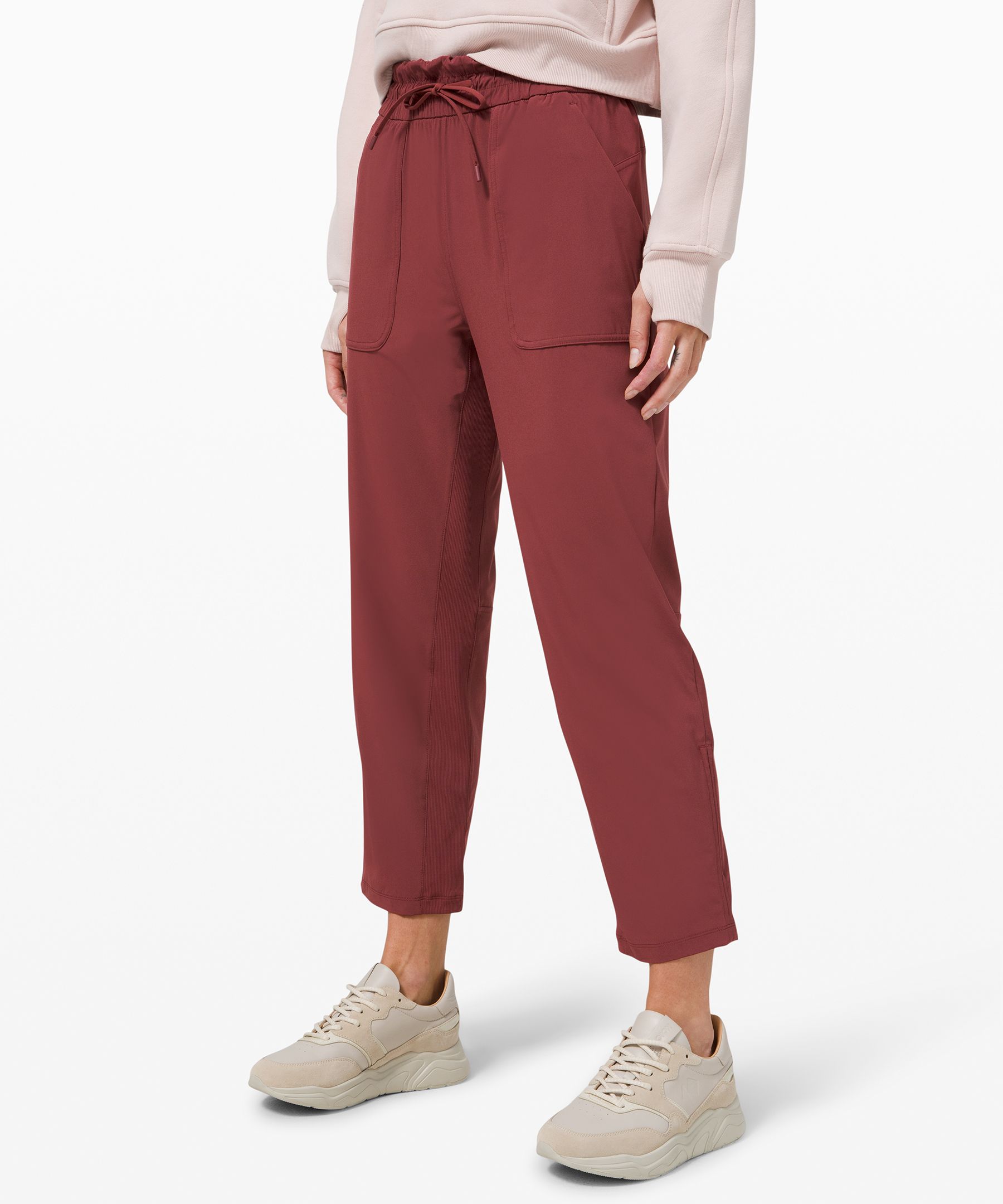 Lululemon Beyond The Studio Crop In Burgundy