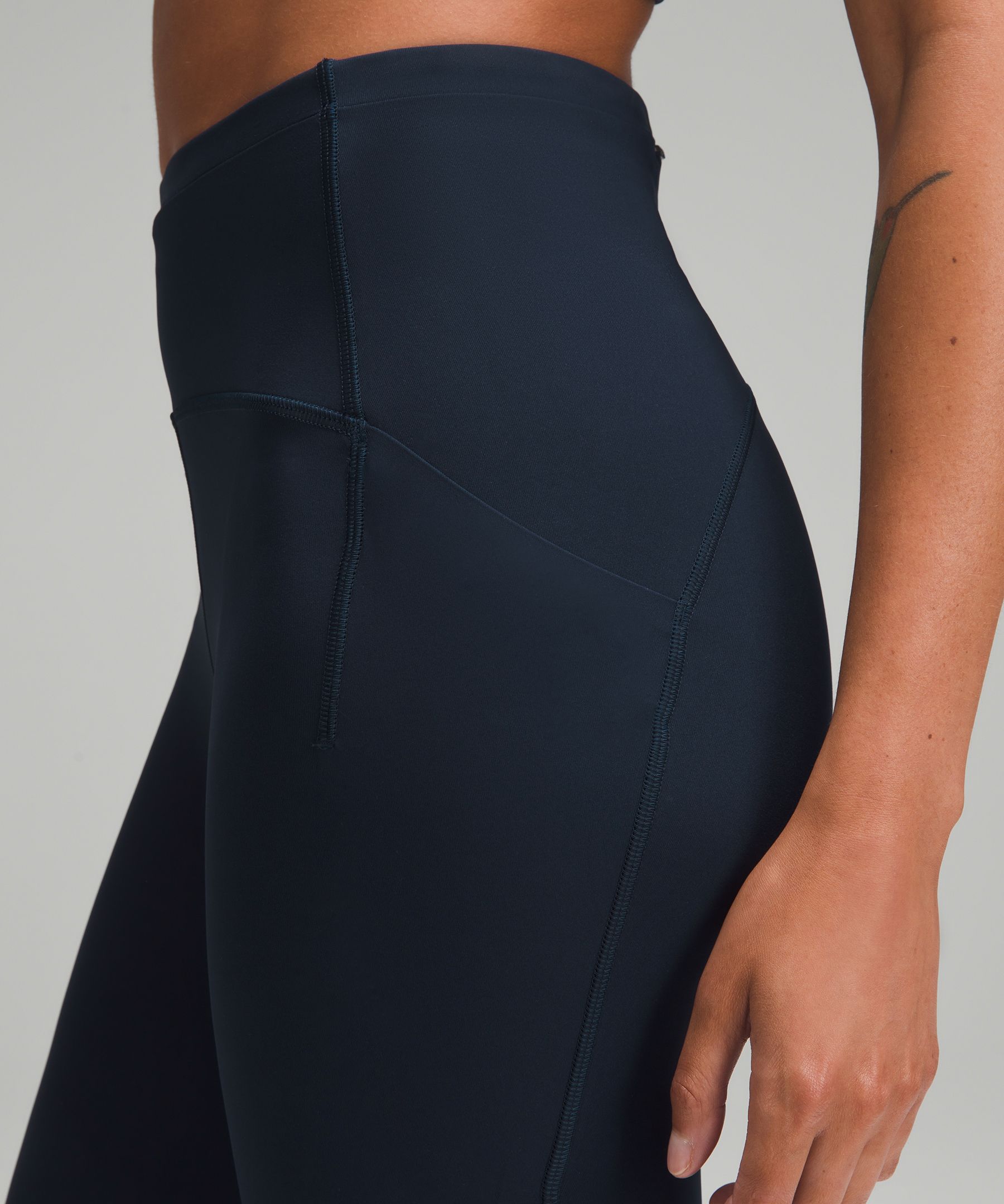 Shop Lululemon Swift Speed High-rise Crop 21" In True Navy