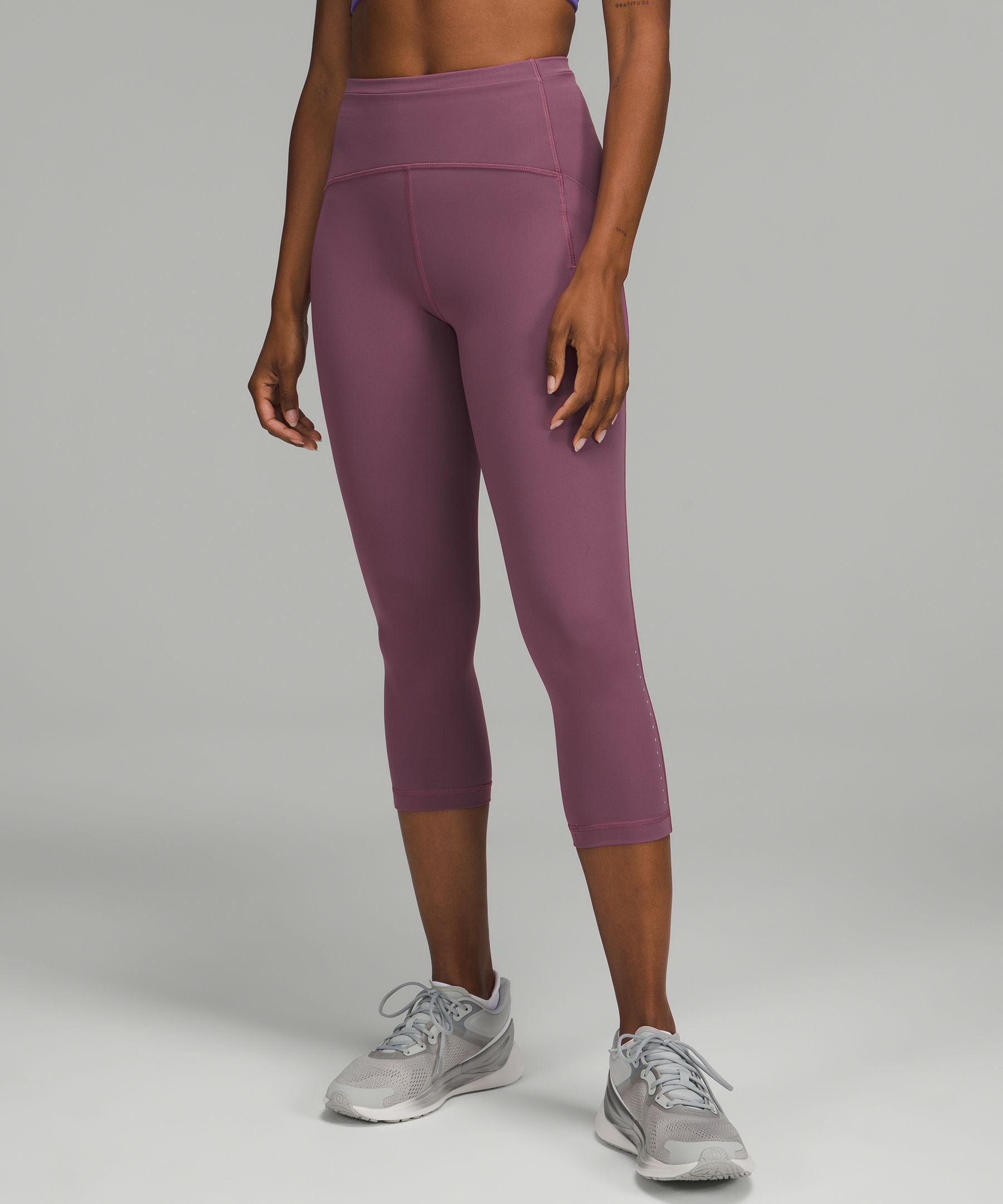 Lululemon Swift Speed High-rise Crop 21" In Vintage Plum