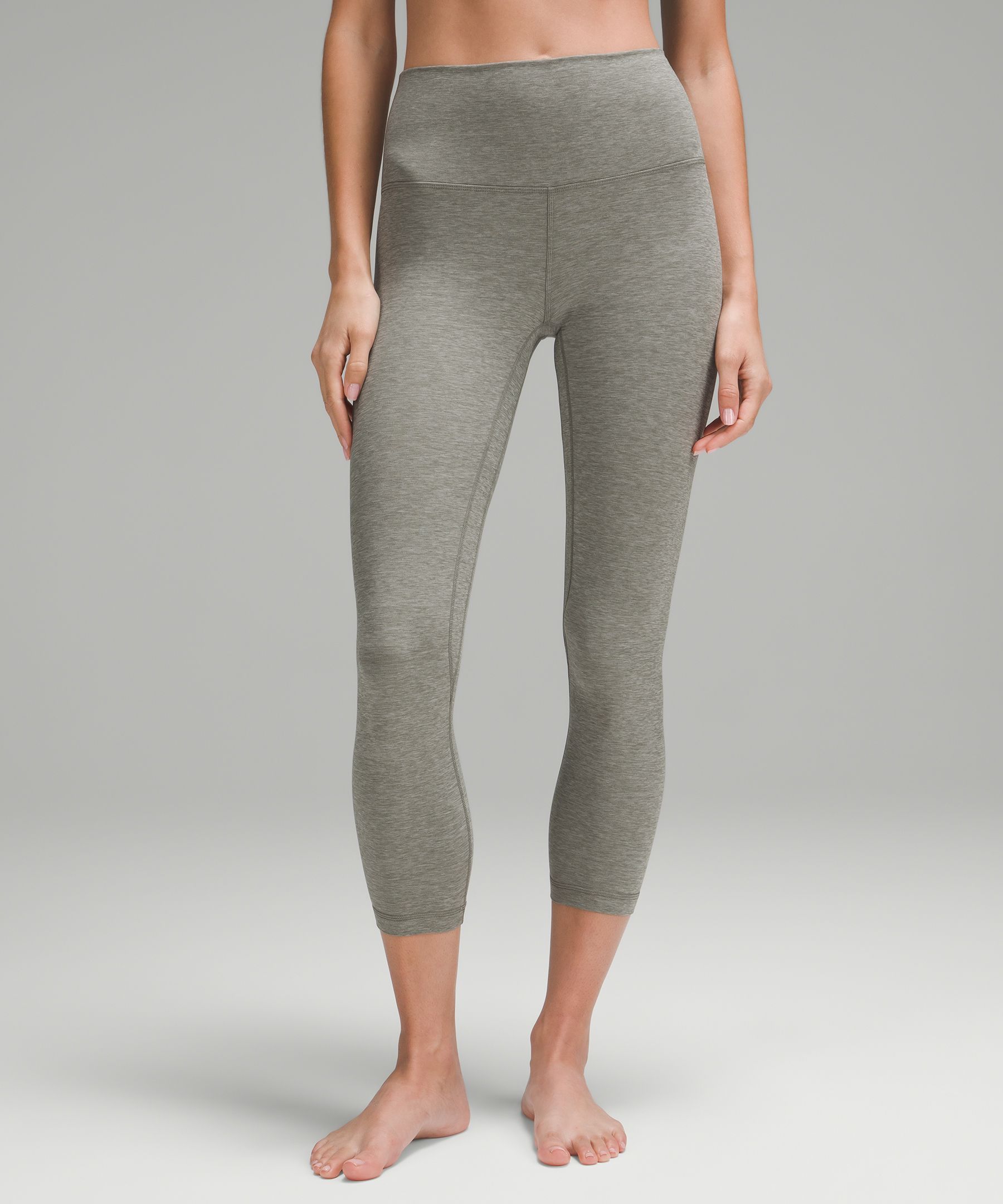 lululemon athletica, Pants & Jumpsuits, Lululemonin The Flow Crop Ii  Seamless Leggings Heathered Deep Coal Black