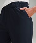 Pantalón tobillero elástico de talle alto, 58 cm