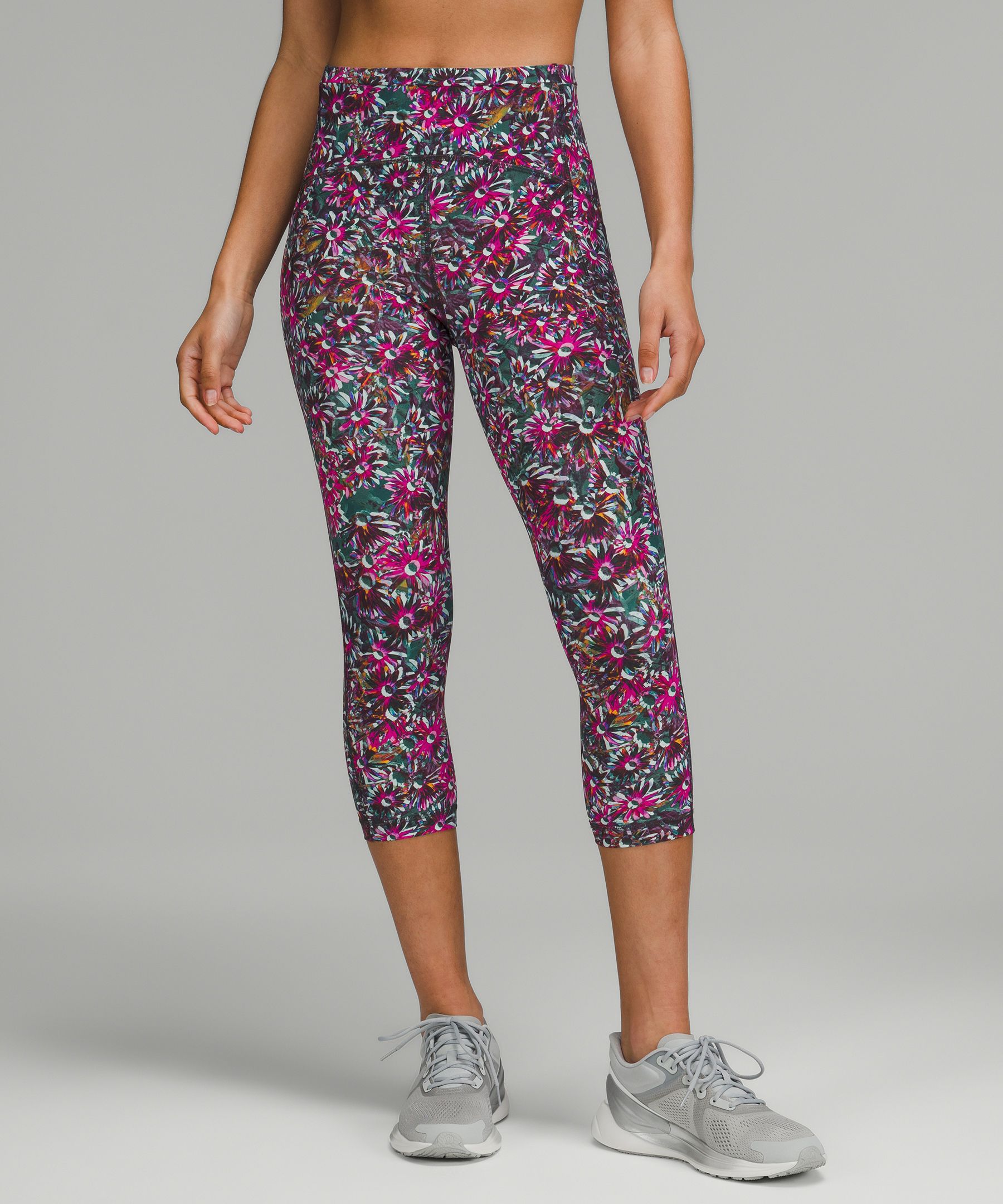 Lululemon Swift Speed High-rise Crop 21" In Floral Electric