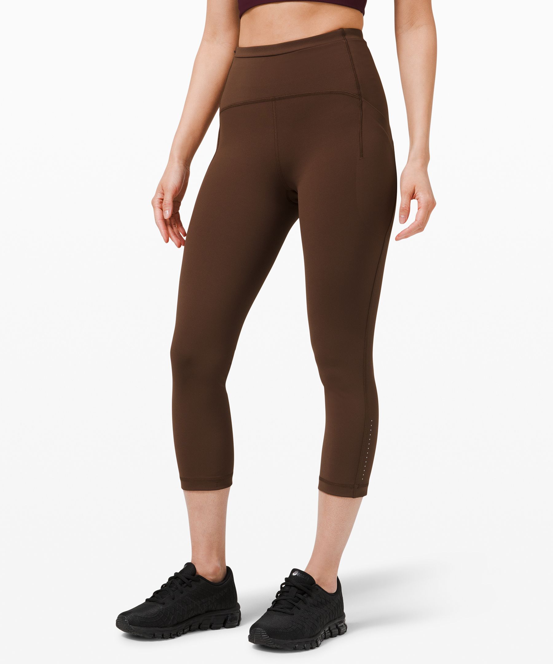 Lululemon Swift Speed High-rise Crop 21" In Brown