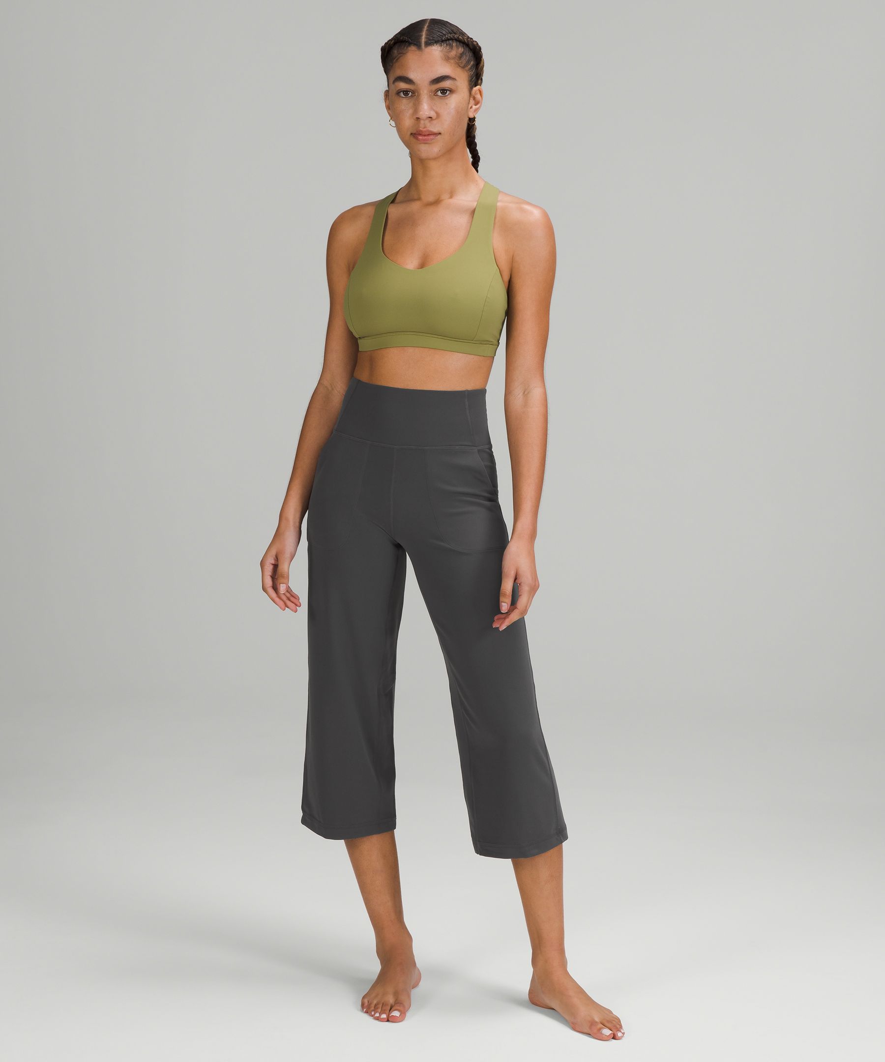 lululemon athletica, Pants & Jumpsuits, Lululemon Align Wide Leg Super  High Rise Crop 23