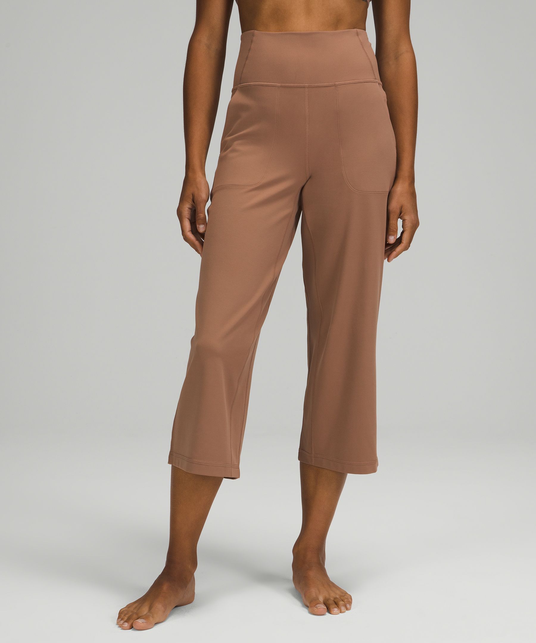 Buy Lululemon Align™ Super-high-rise Wide Leg Crop 23 - Cacao At 19% Off