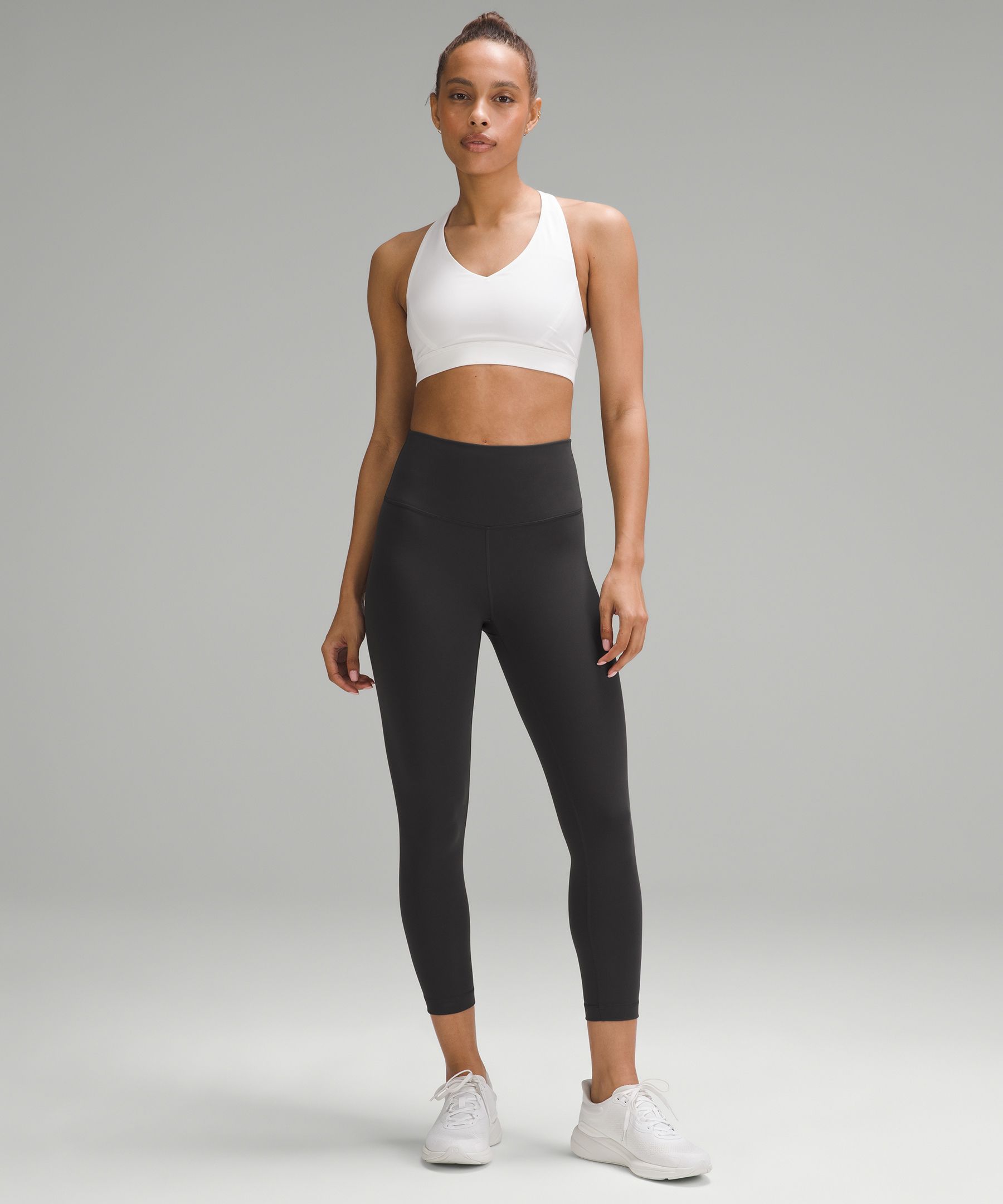 OYSHO Fitness Leggings Womens M Black Brown Marble Print Mesh Panel Ankle  Crop