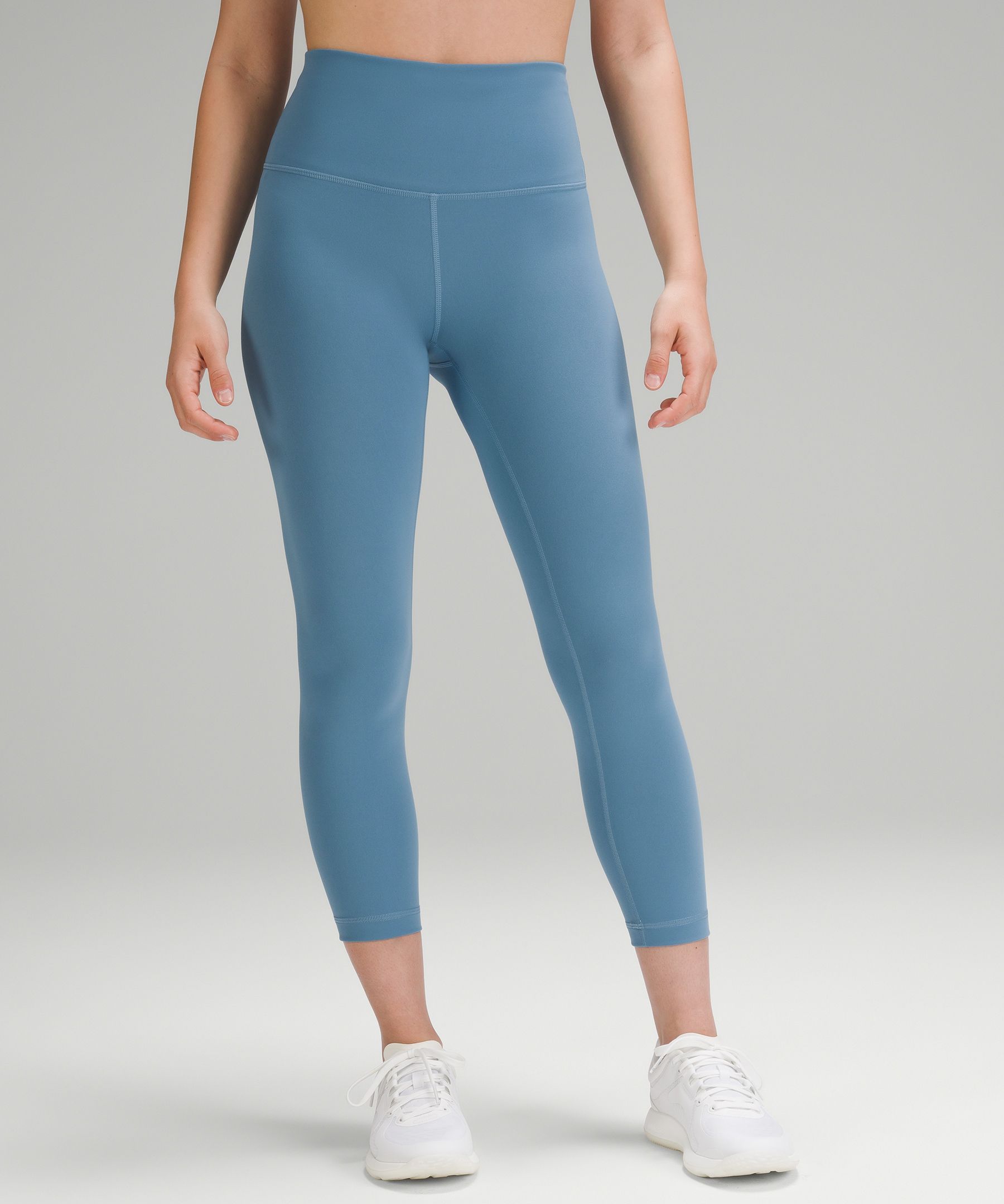 Lululemon Wunder Train High-Rise Crop 23 - Mineral Blue - lulu