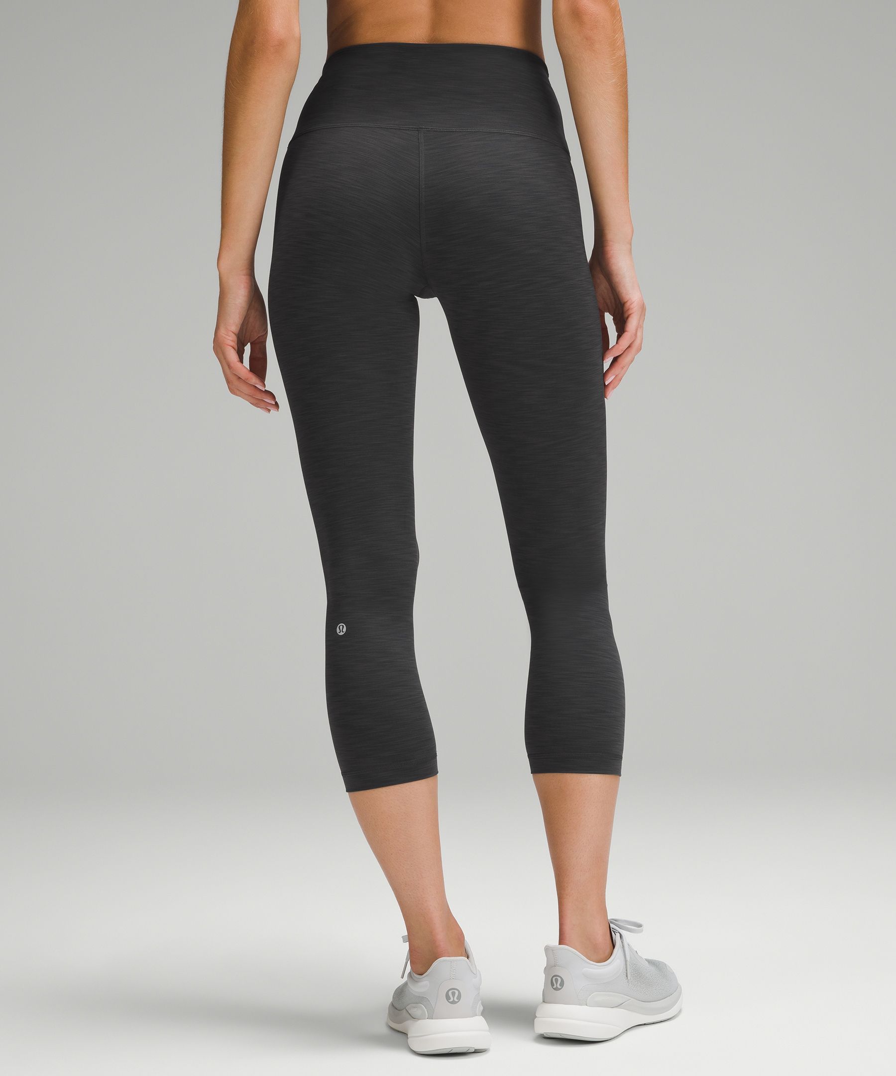 Shop Lululemon Wunder Train High-rise Crop 23" In Heathered Graphite Grey