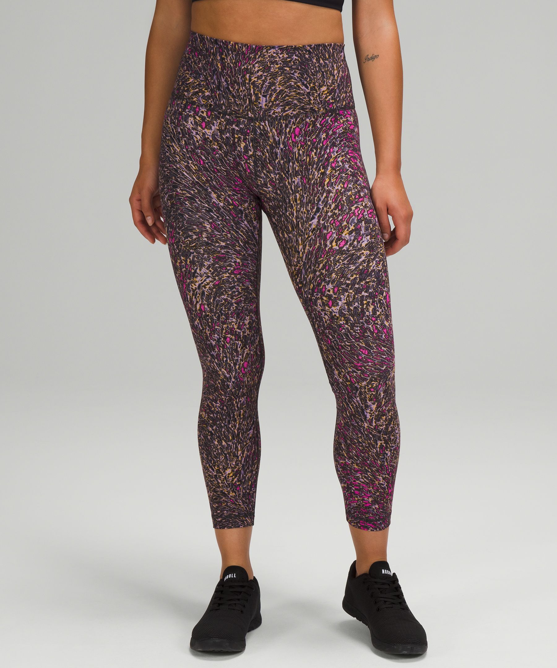Lululemon Wunder Train High-rise Crop 23" In Topography Multi