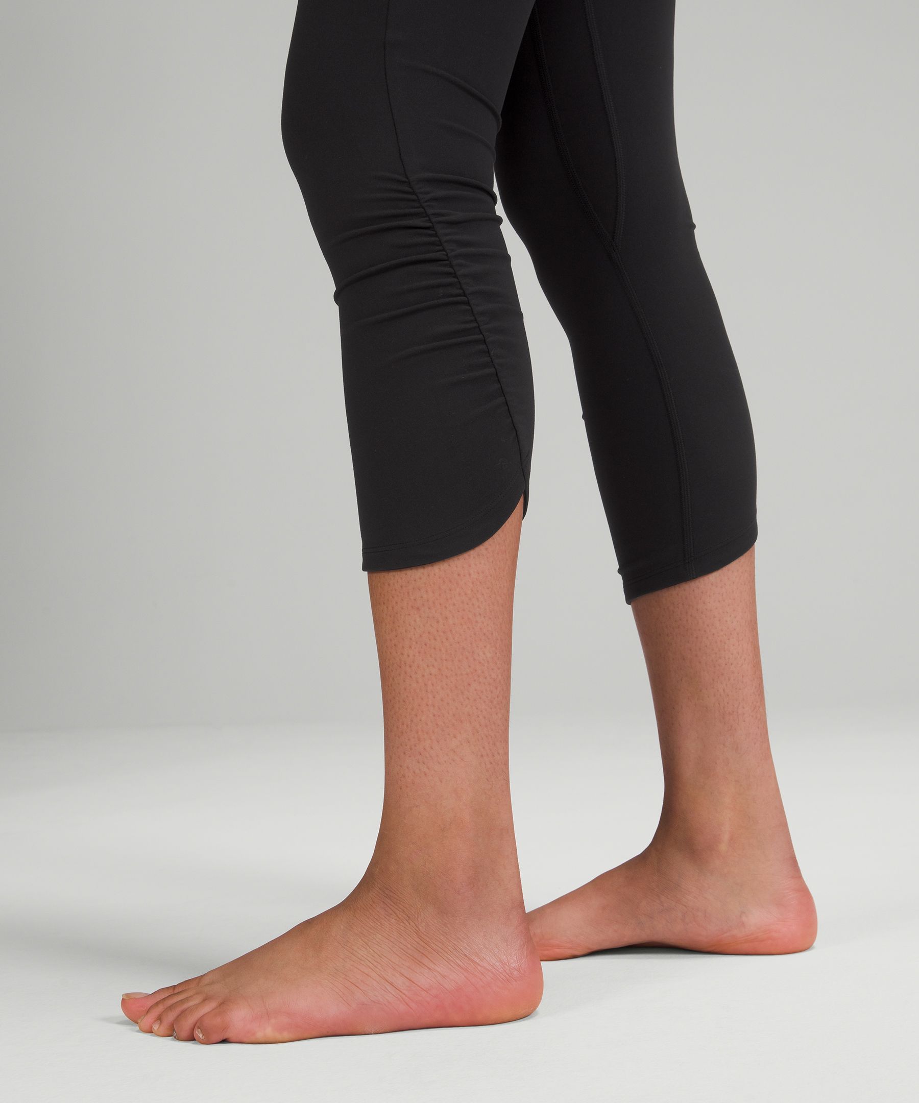 Lululemon Black Rouched Capri Leggings