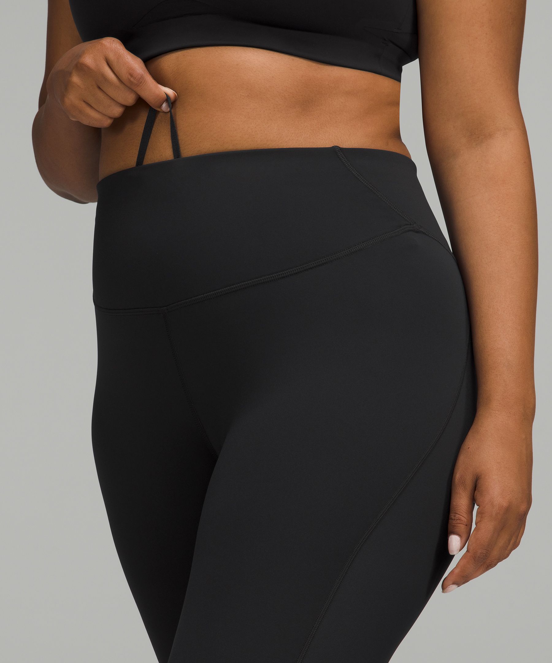 Lululemon Smooth Stride Crop - Black - lulu fanatics