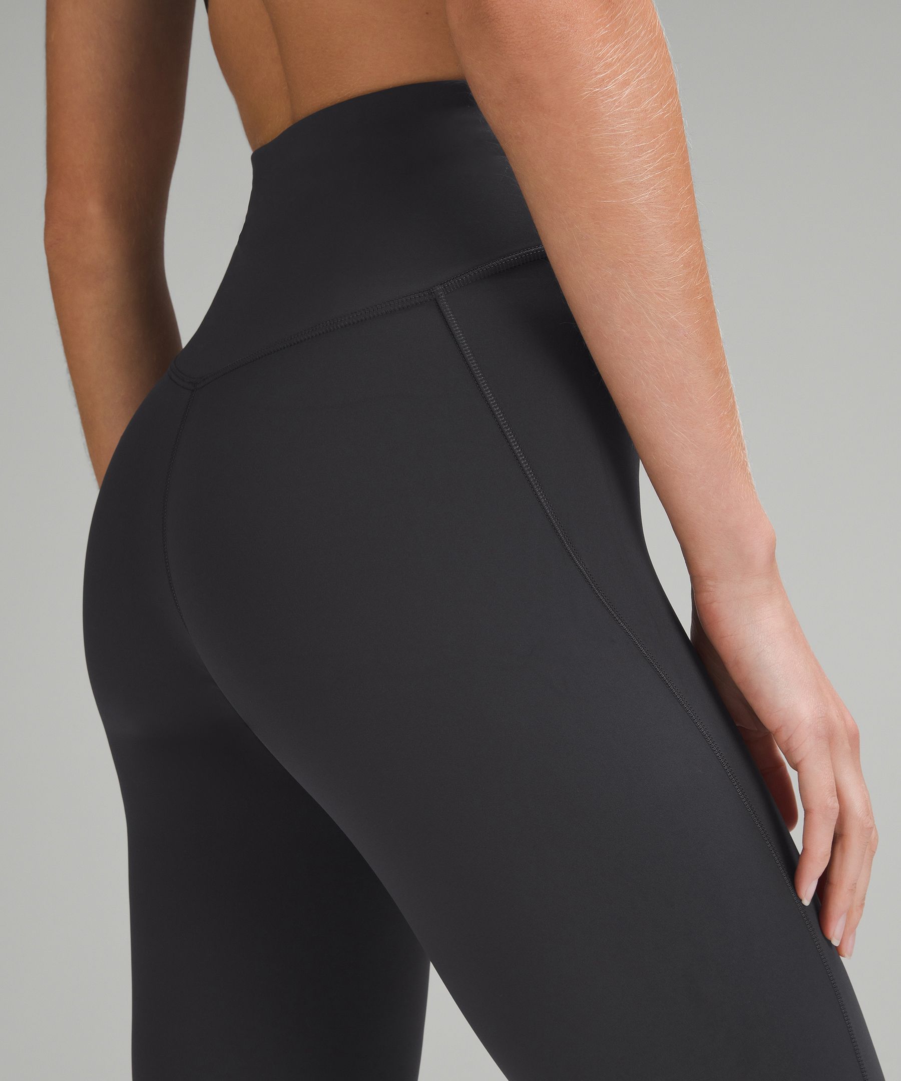 NEW! Lululemon BASE PACE HIGH-RISE CROP 23” Legging — Size 4 Black Nulux,  Pocket