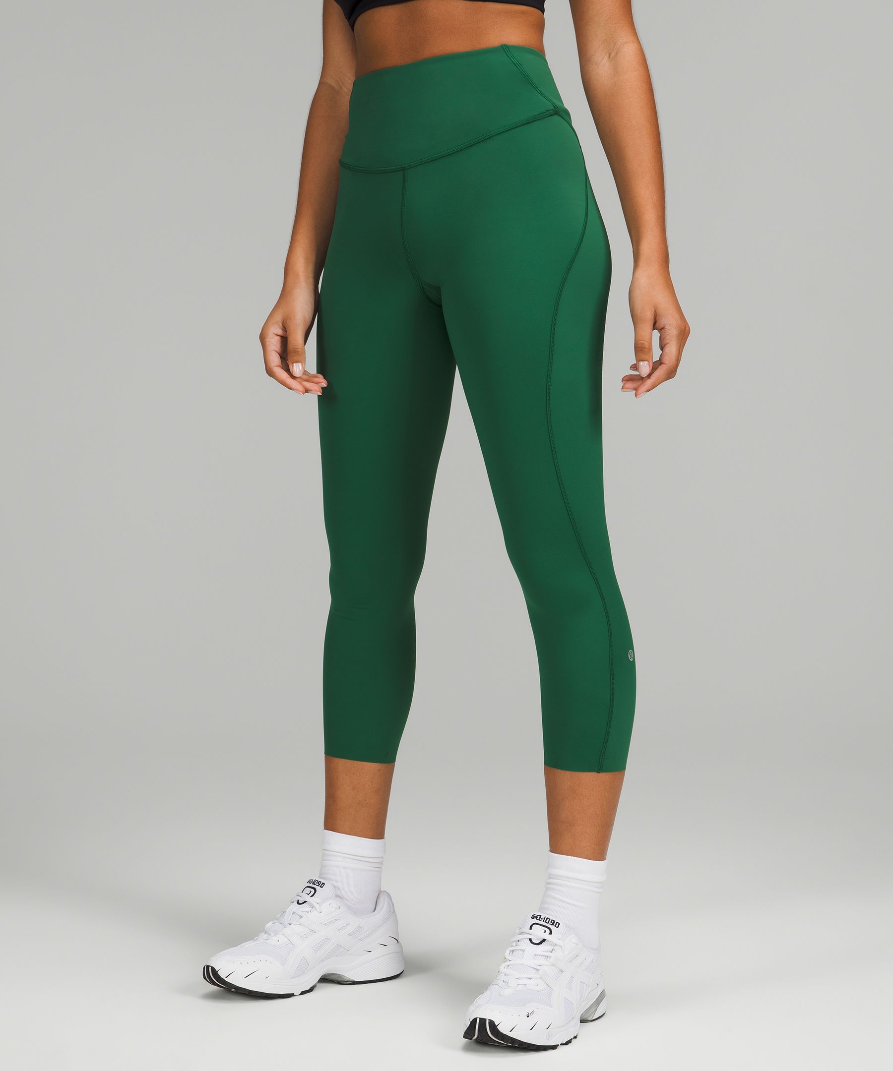 Lululemon Base Pace High-rise Crop 23 In Everglade Green