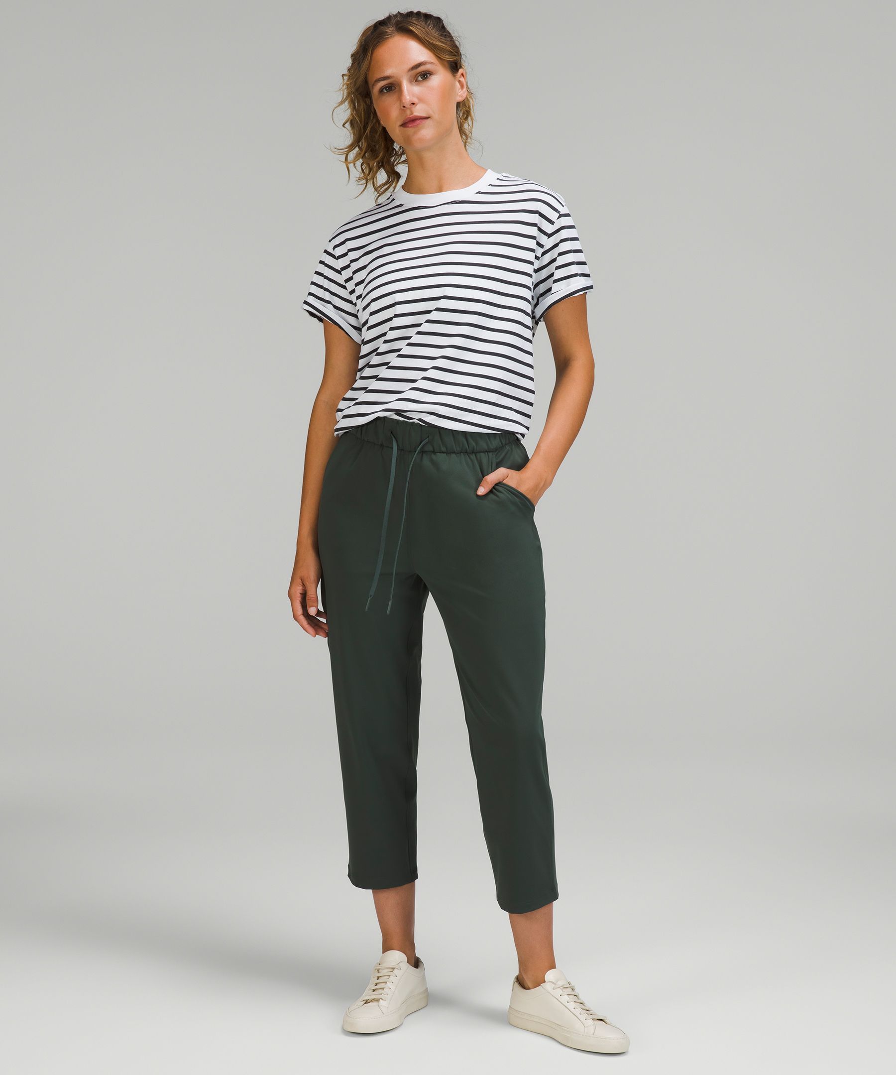 LULULEMON Cropped high-rise stretch track pants