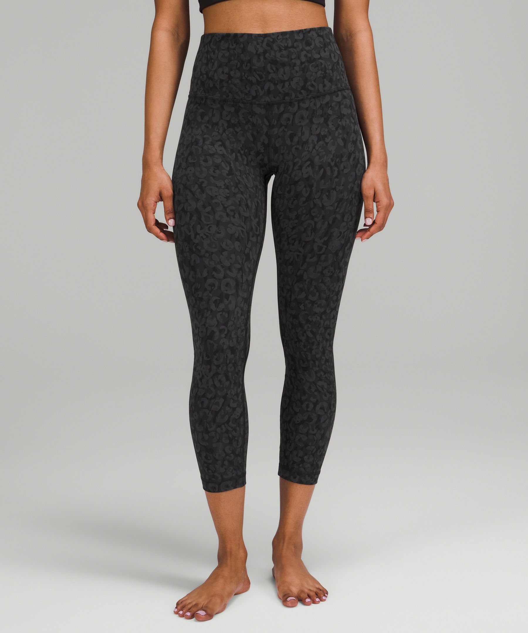 Lululemon Align™ High-rise Crop 23" In Intertwined Camo Deep Coal