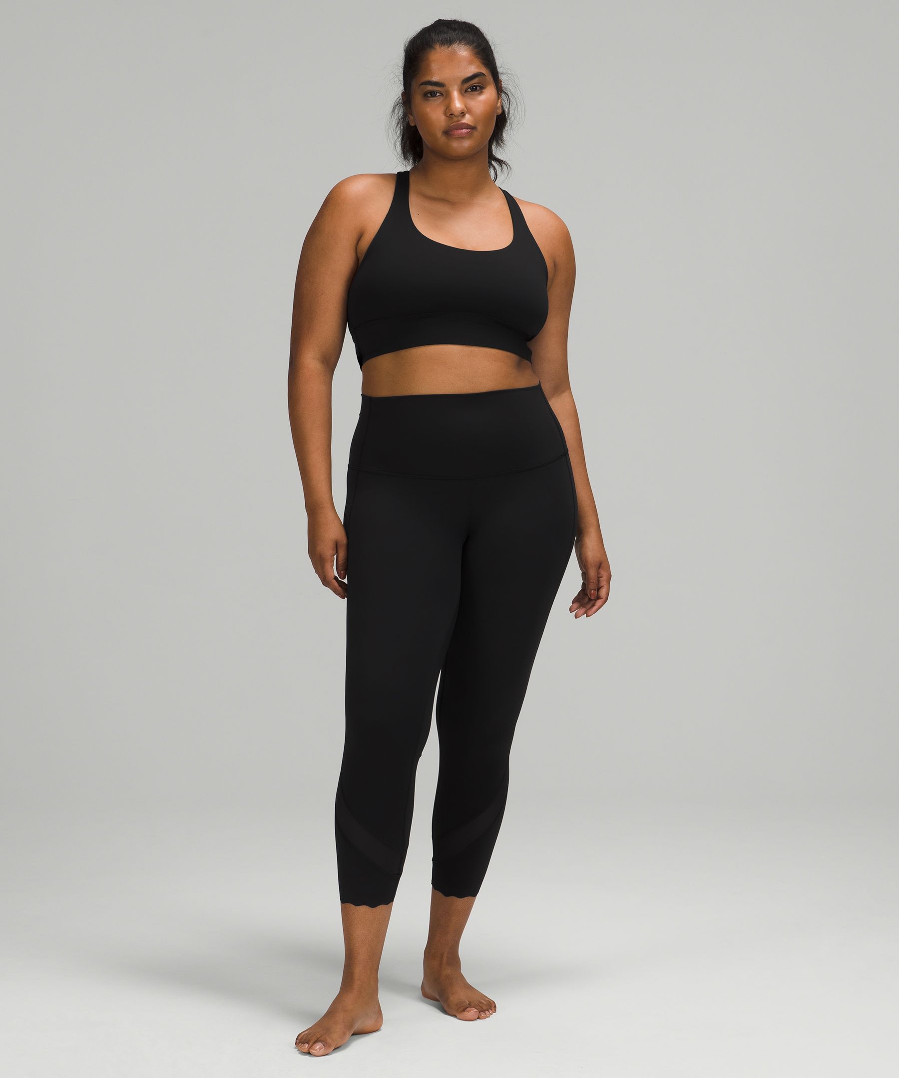 Lululemon + Wunder Under Crop High-Rise Roll Down Scallop Luxtreme 23″