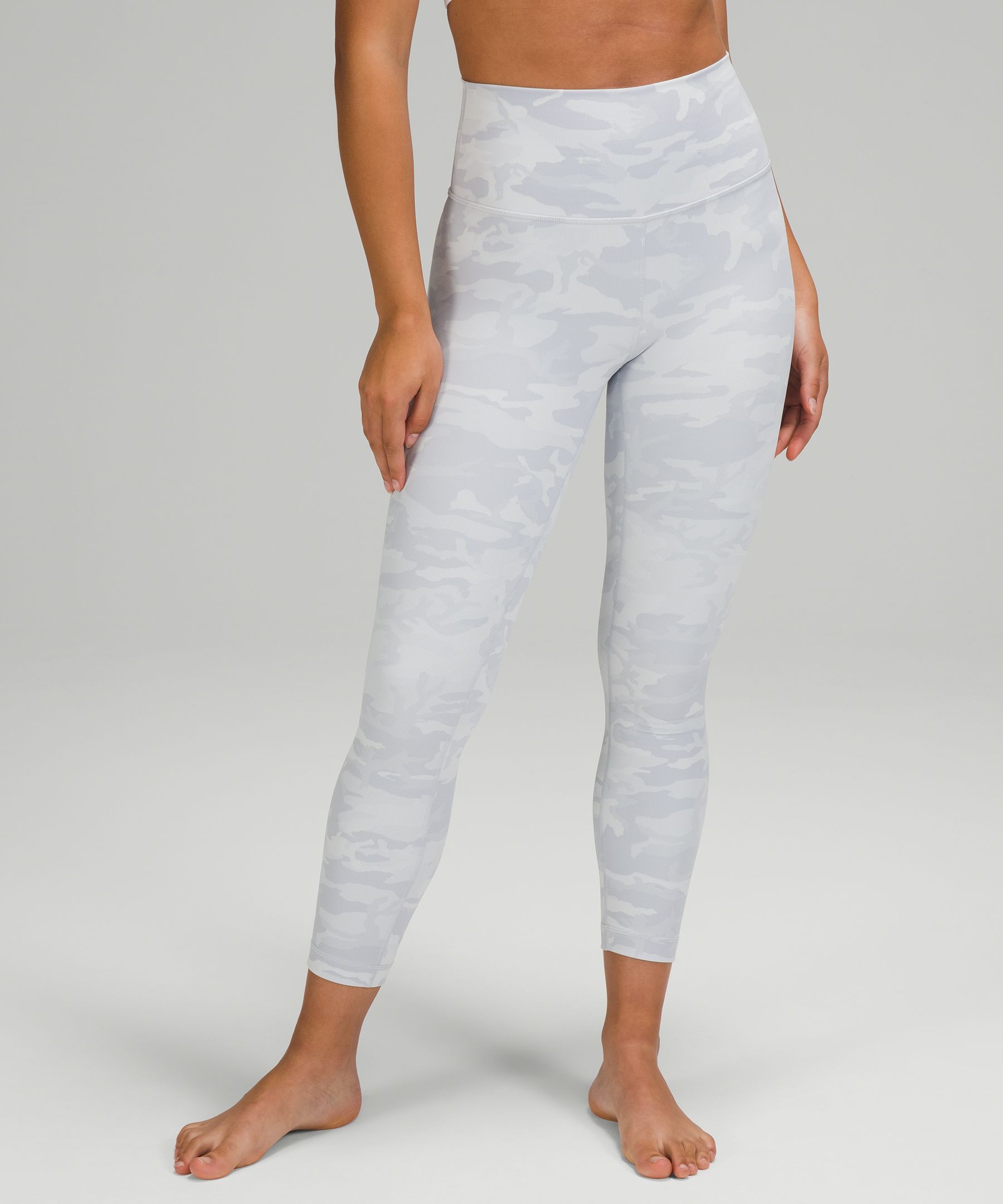 white camo lulu leggings