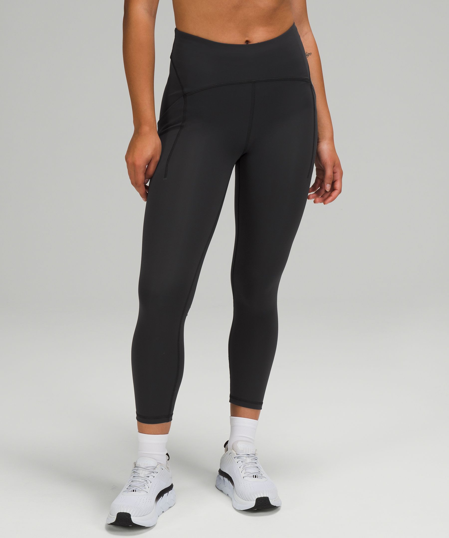 Lululemon Power Thru High-Rise Crop 23 - True Navy - lulu fanatics