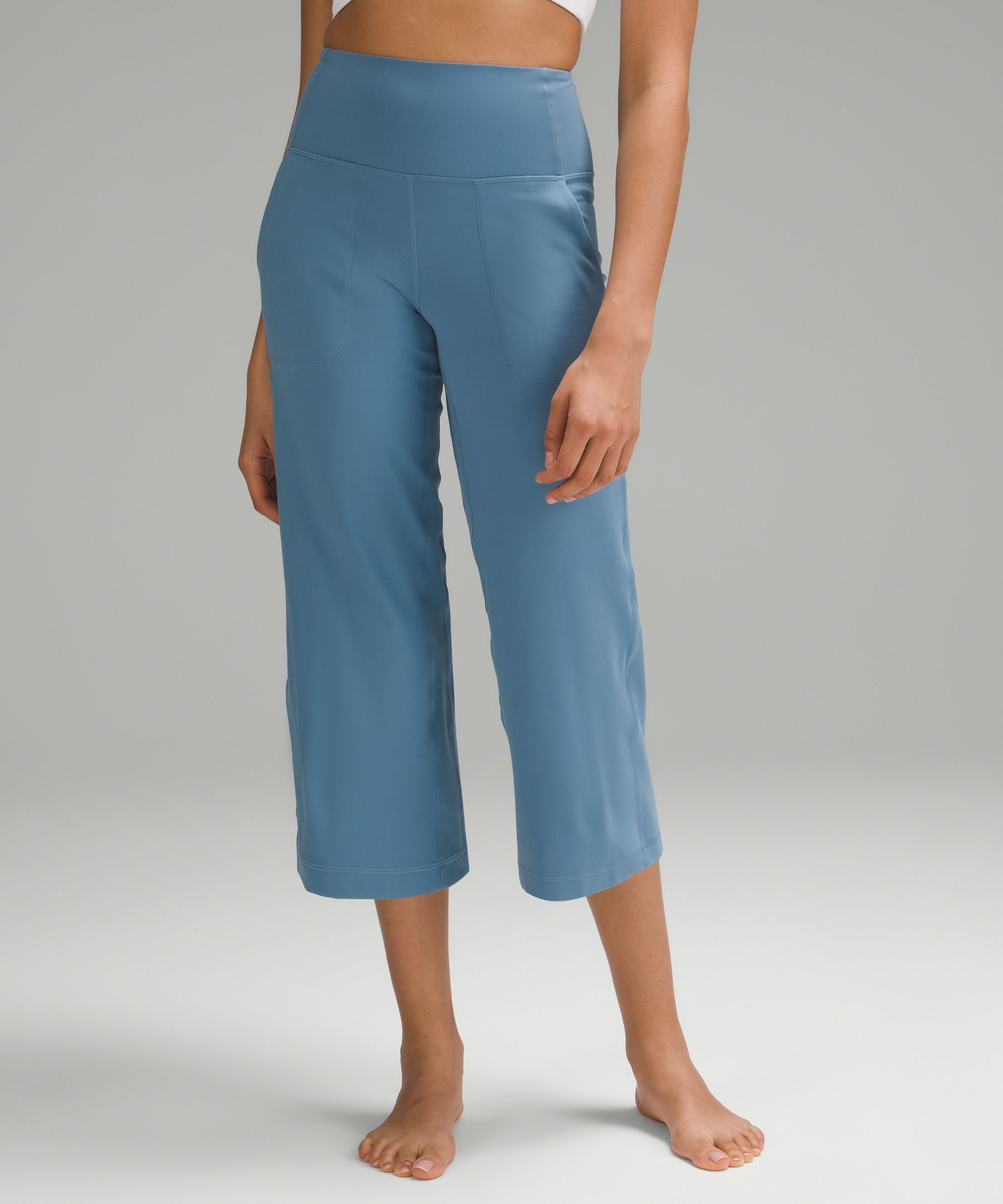 Buy Lululemon Align™ Super-high-rise Wide Leg Crop 23 - Cacao At 19% Off