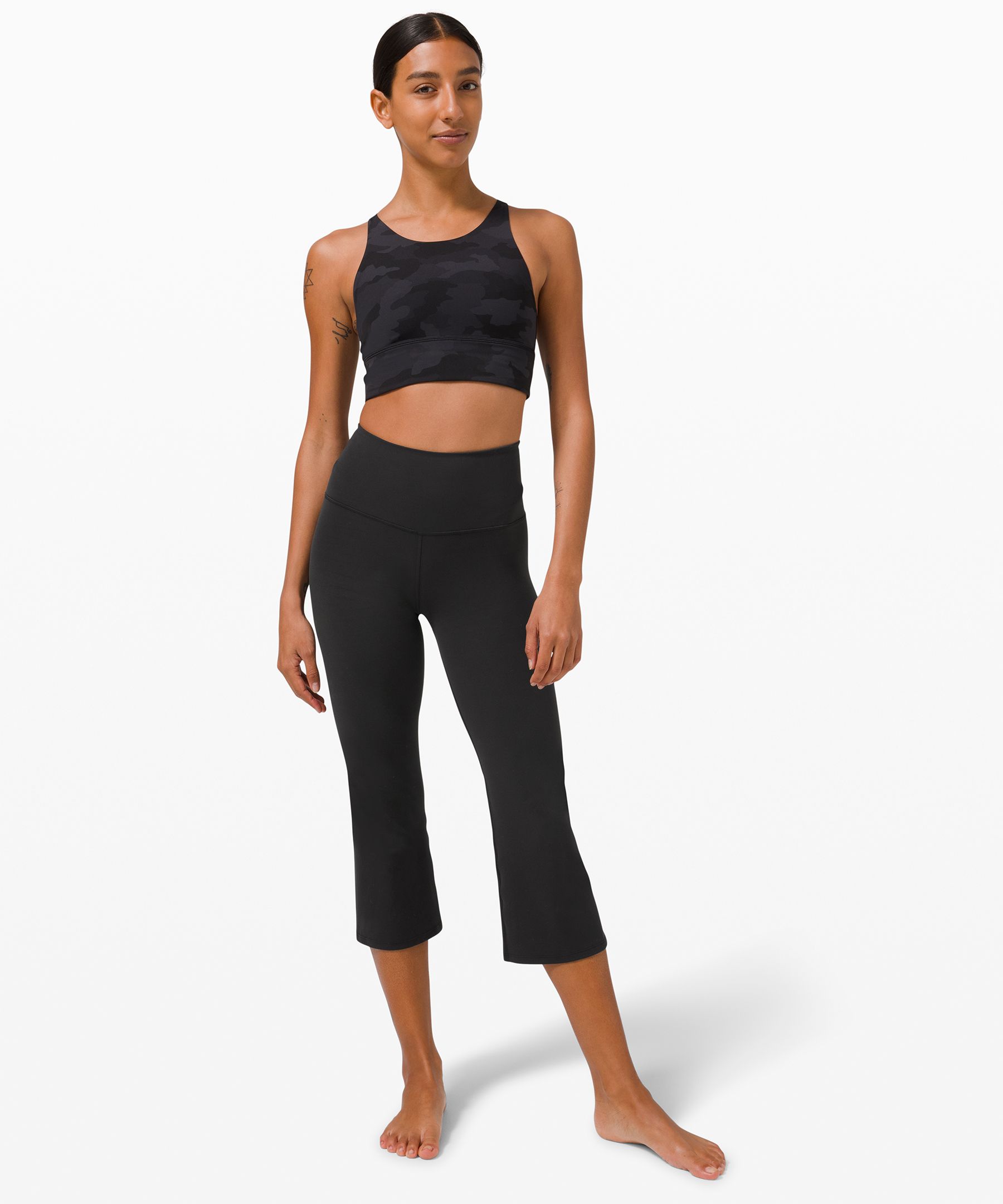 LULULEMON Excercise Pants Women's 4 Black Low Rise Crop