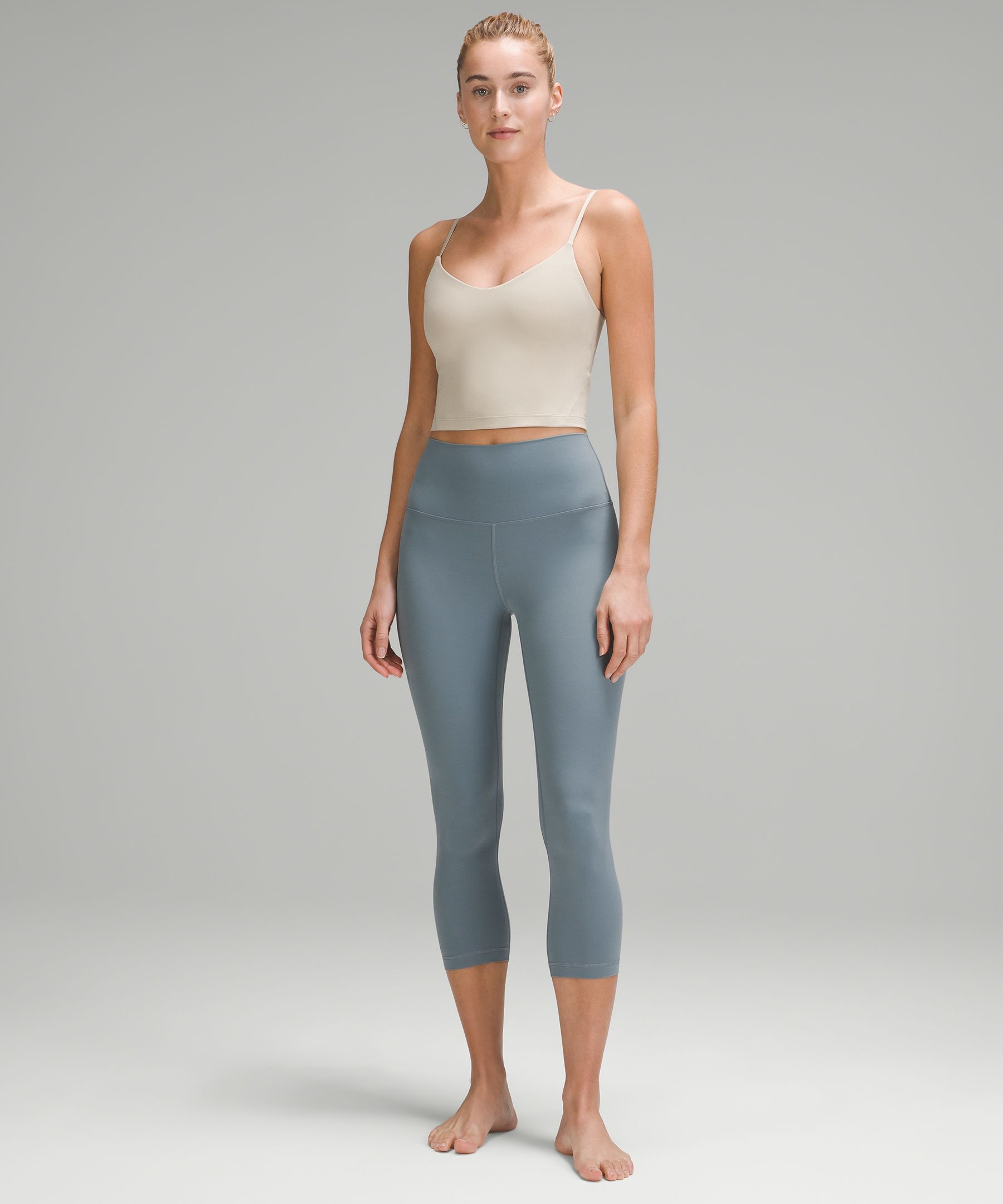 NEW LULULEMON Align 21 Crop Shine 8 Radiate Foil Print Black FREE