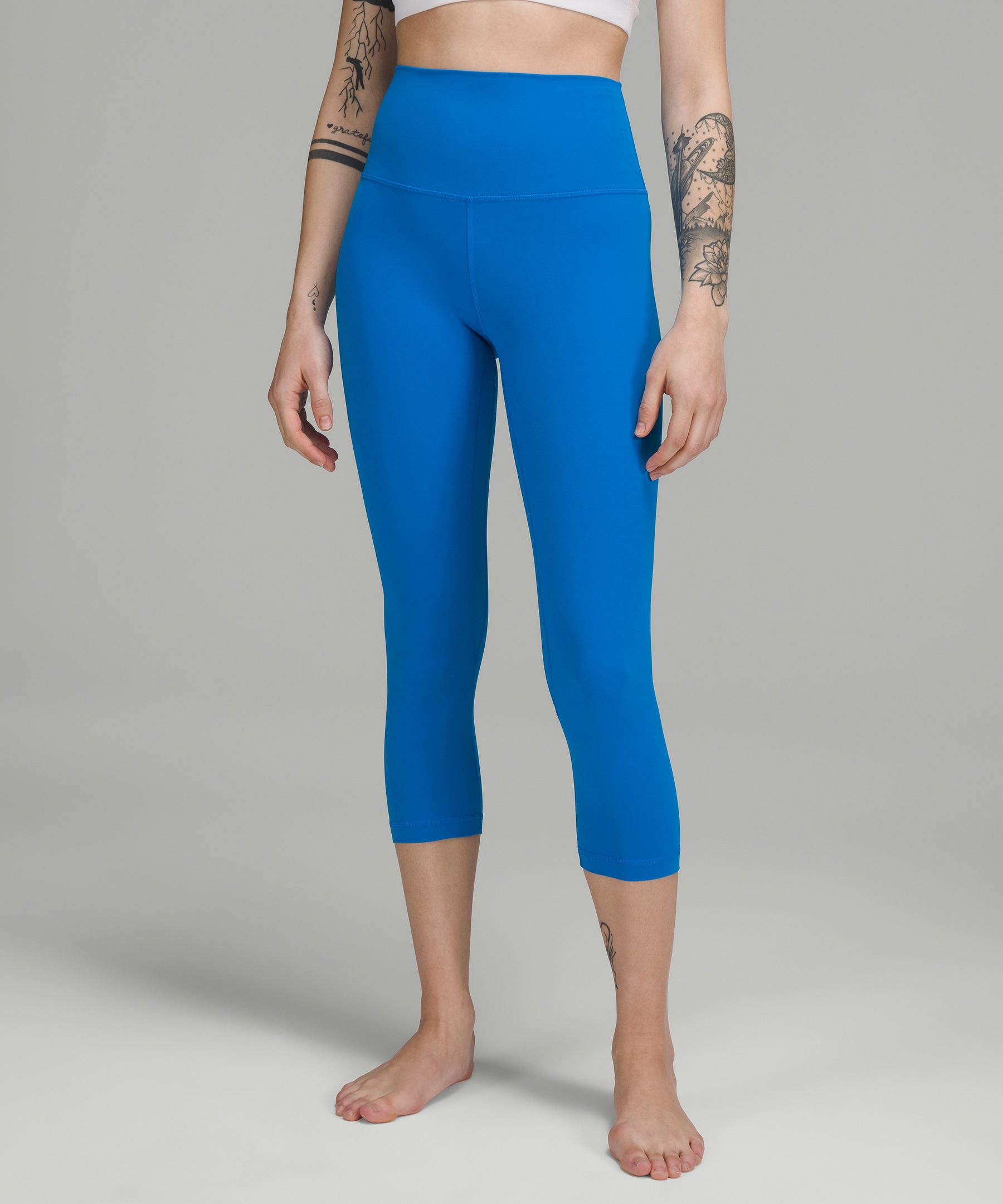 Lululemon Align™ High-rise Crop 23 In Diamond Dye Lunar Rock True Navy