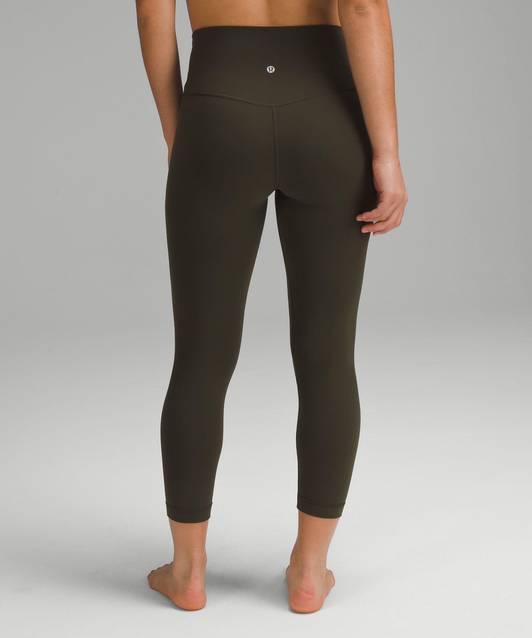 Lululemon Nulu Fold Yoga High-Rise Crop 23 - Rosemary Green - lulu fanatics