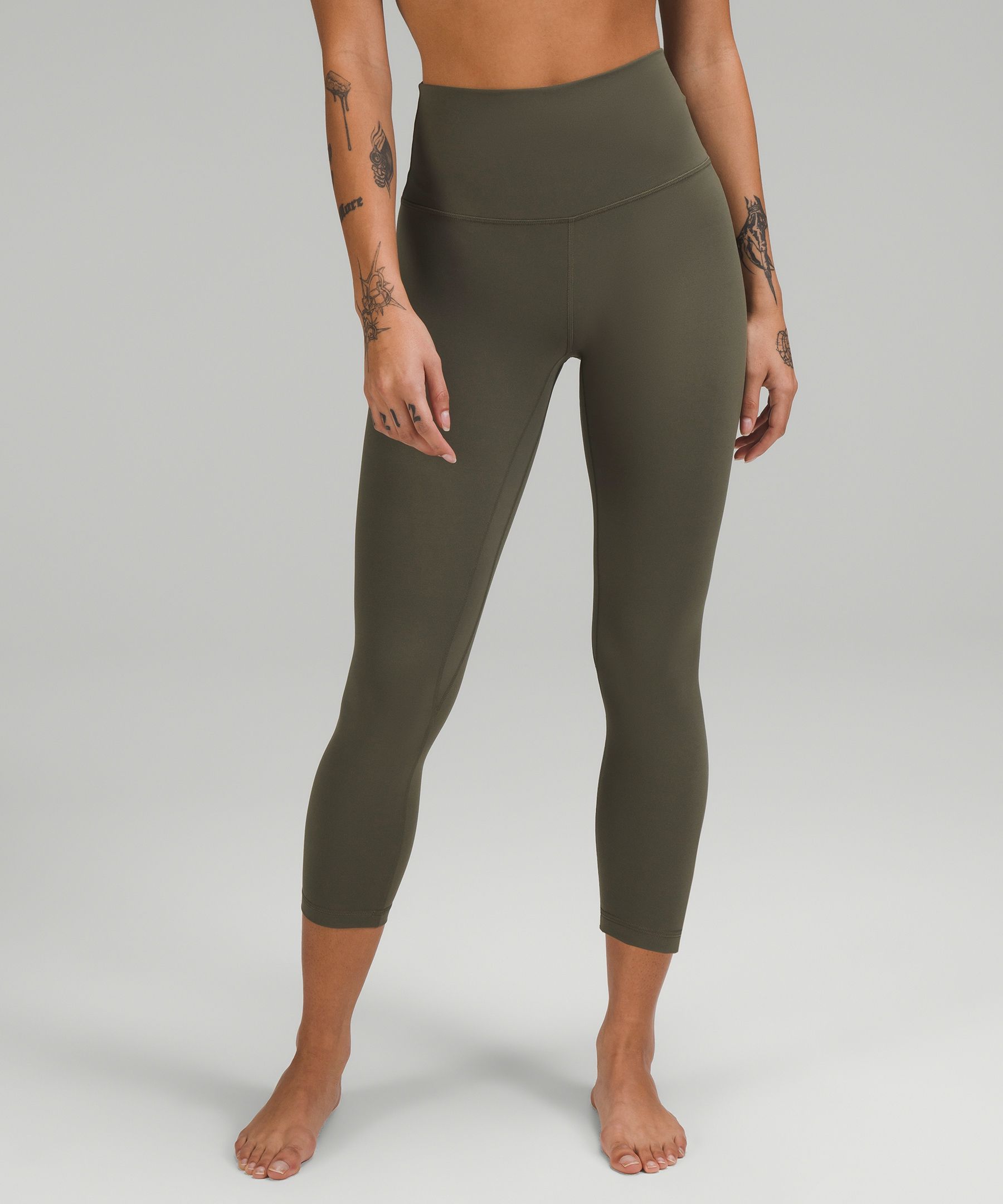 Lululemon Align Crop 23 - Formation Camo Deep Coal Multi - lulu