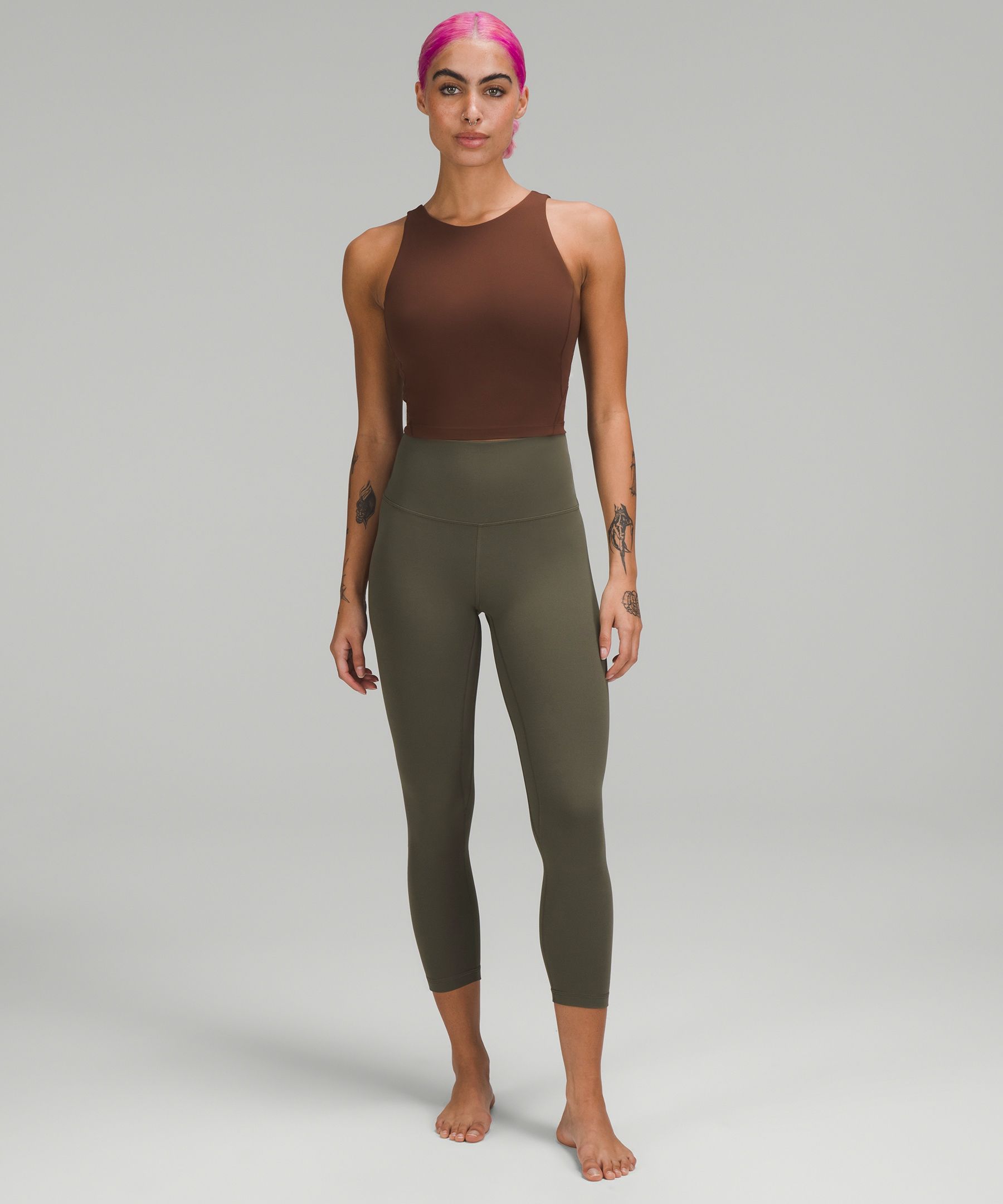 Olive green lululemon leggings hotsell