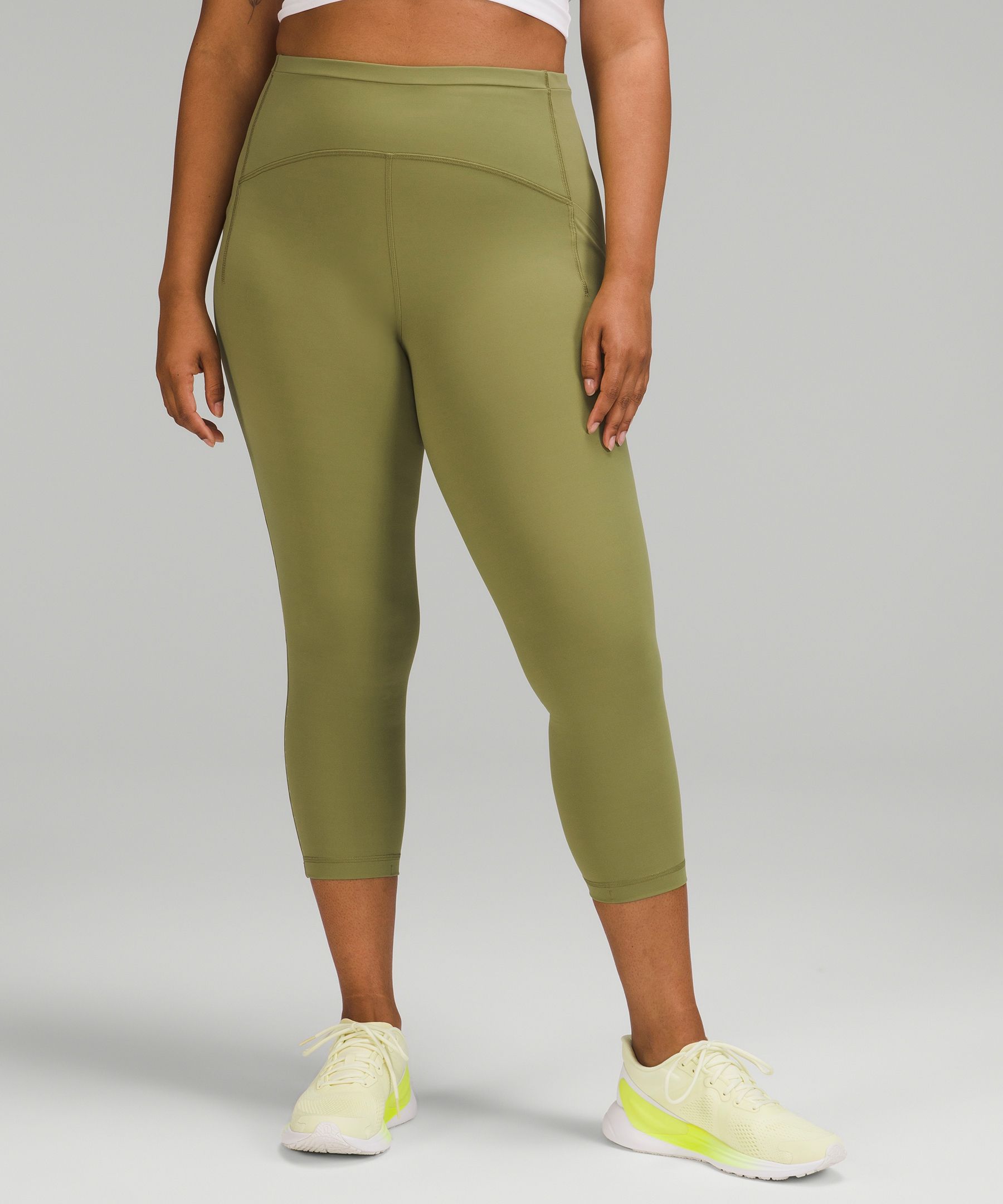 Lululemon Swift Speed Highrise Crop 23" In Bronze Green ModeSens