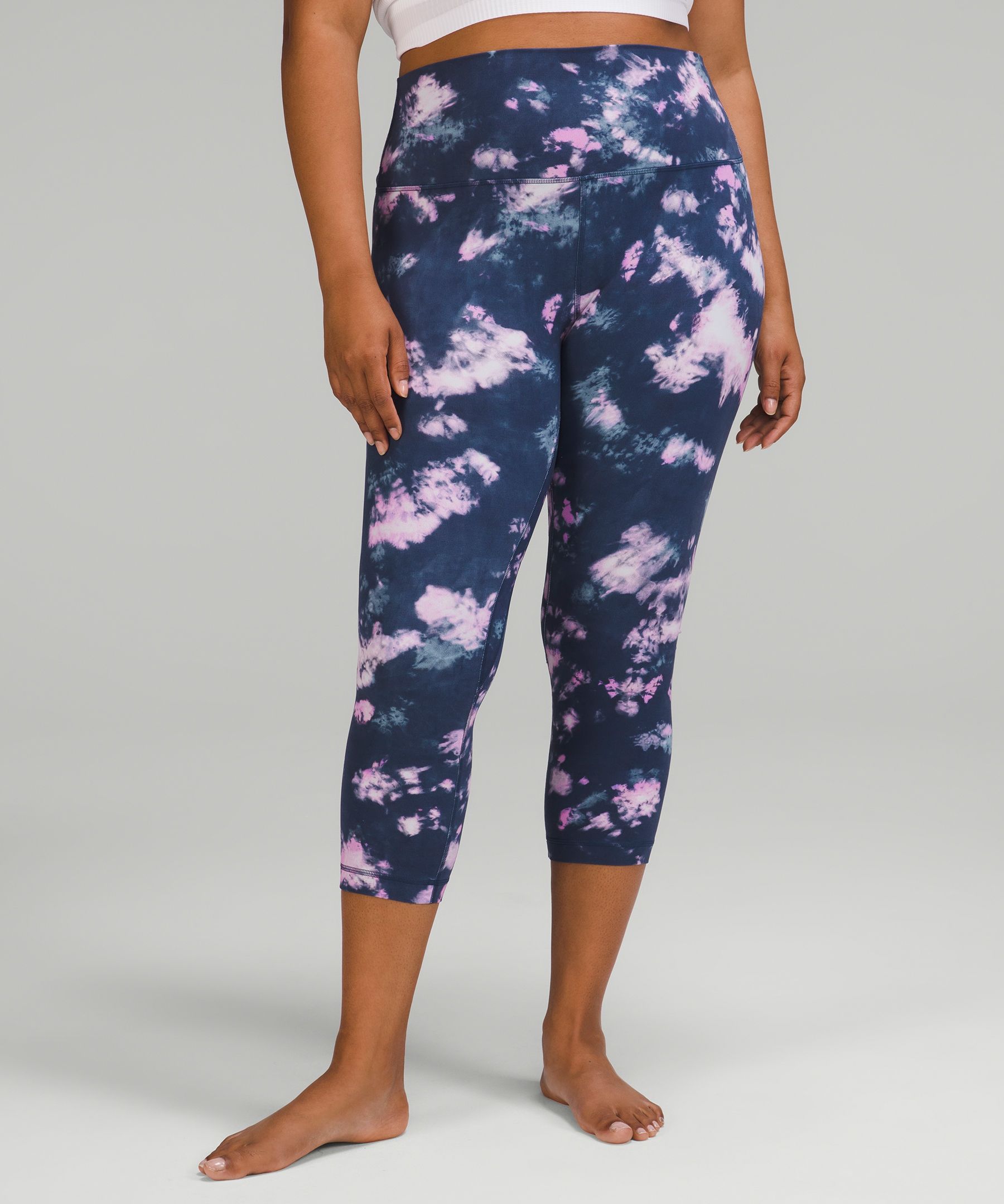 Lululemon Align High-Rise Crop 23 - Radial Tie Dye Mauve Grey