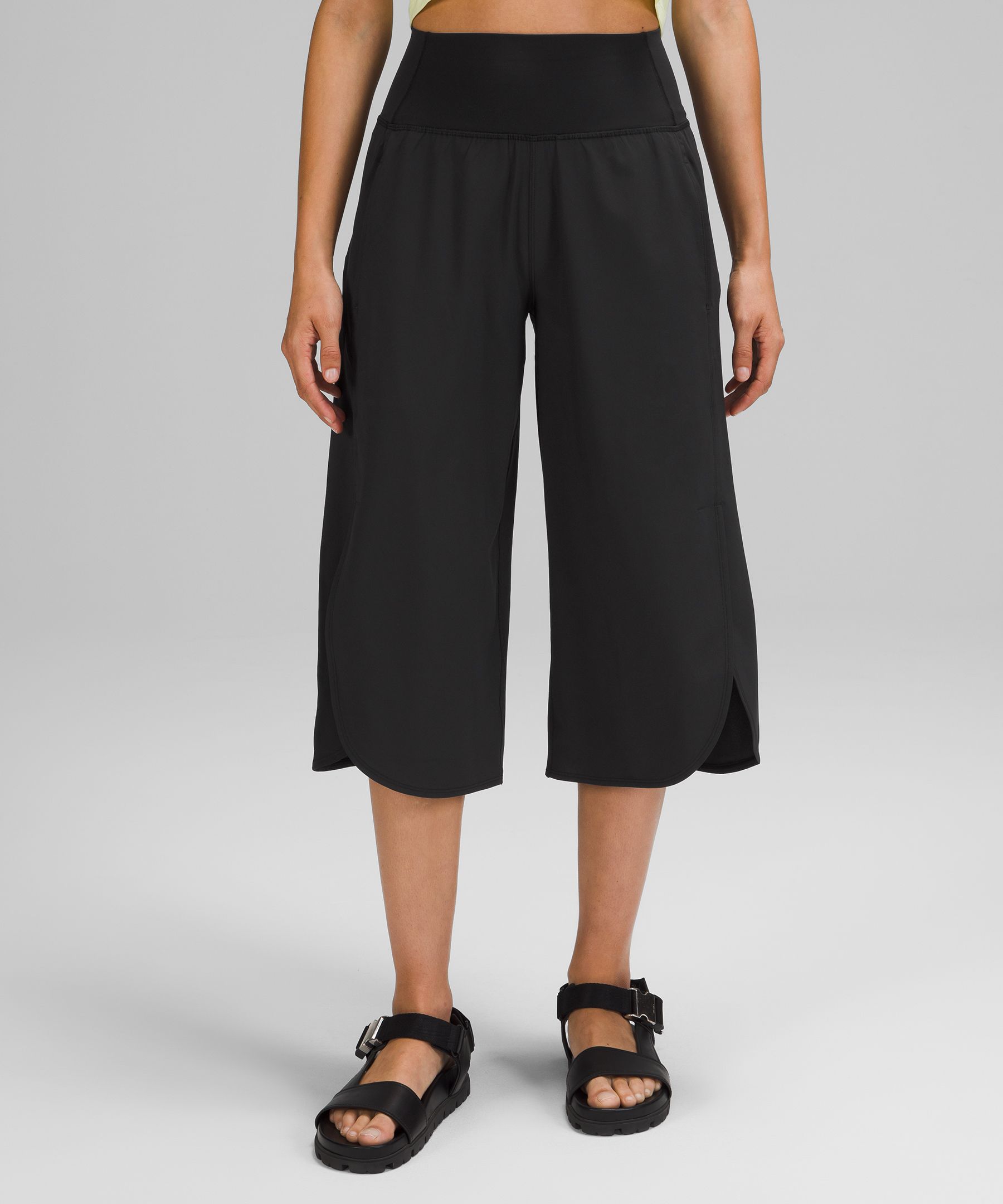 Wide Leg Side Wrap High-Rise Crop