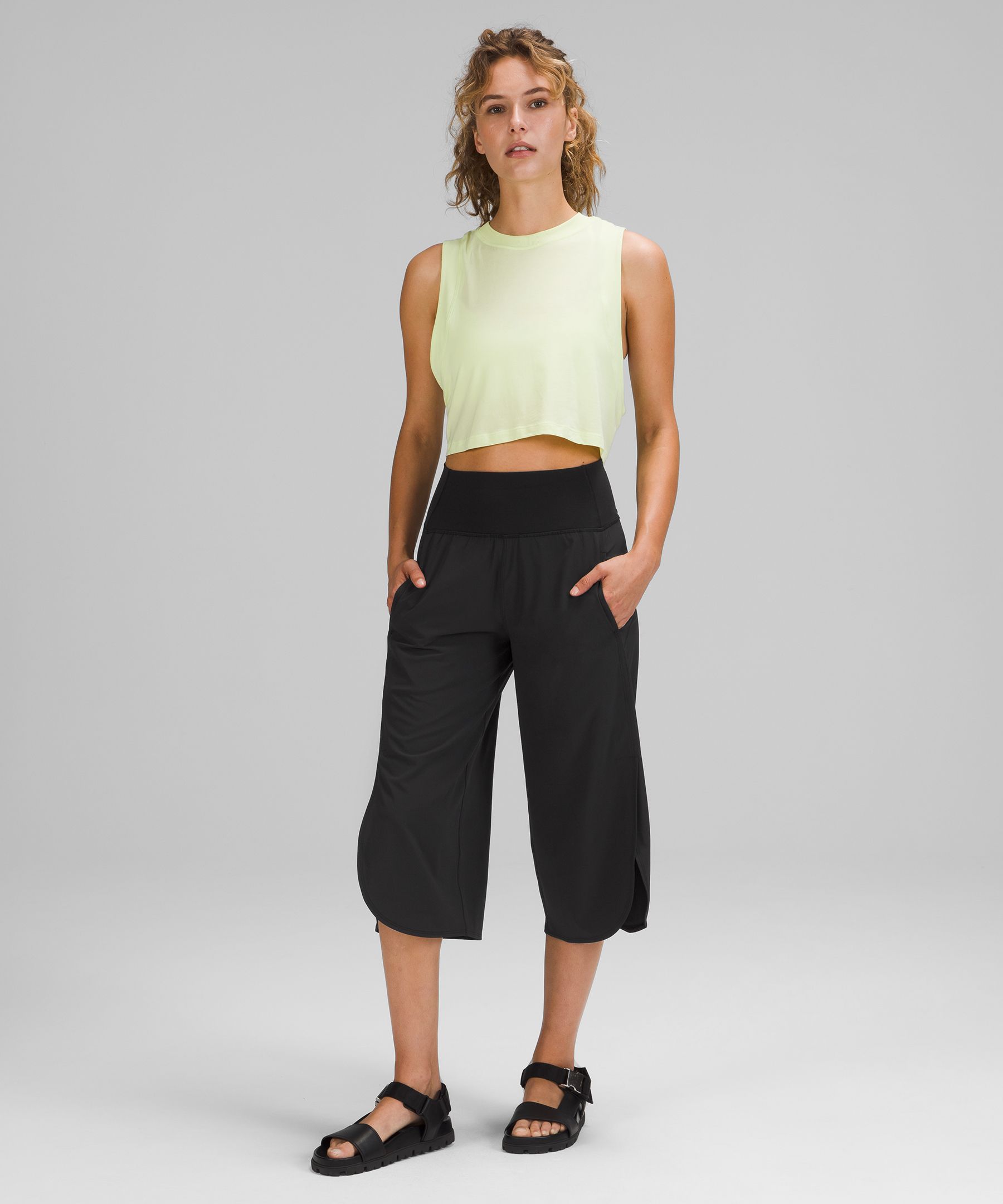 Should I keep? Wrap Front Wide-Leg High Rise Crop 24” in black (4) : r/ lululemon