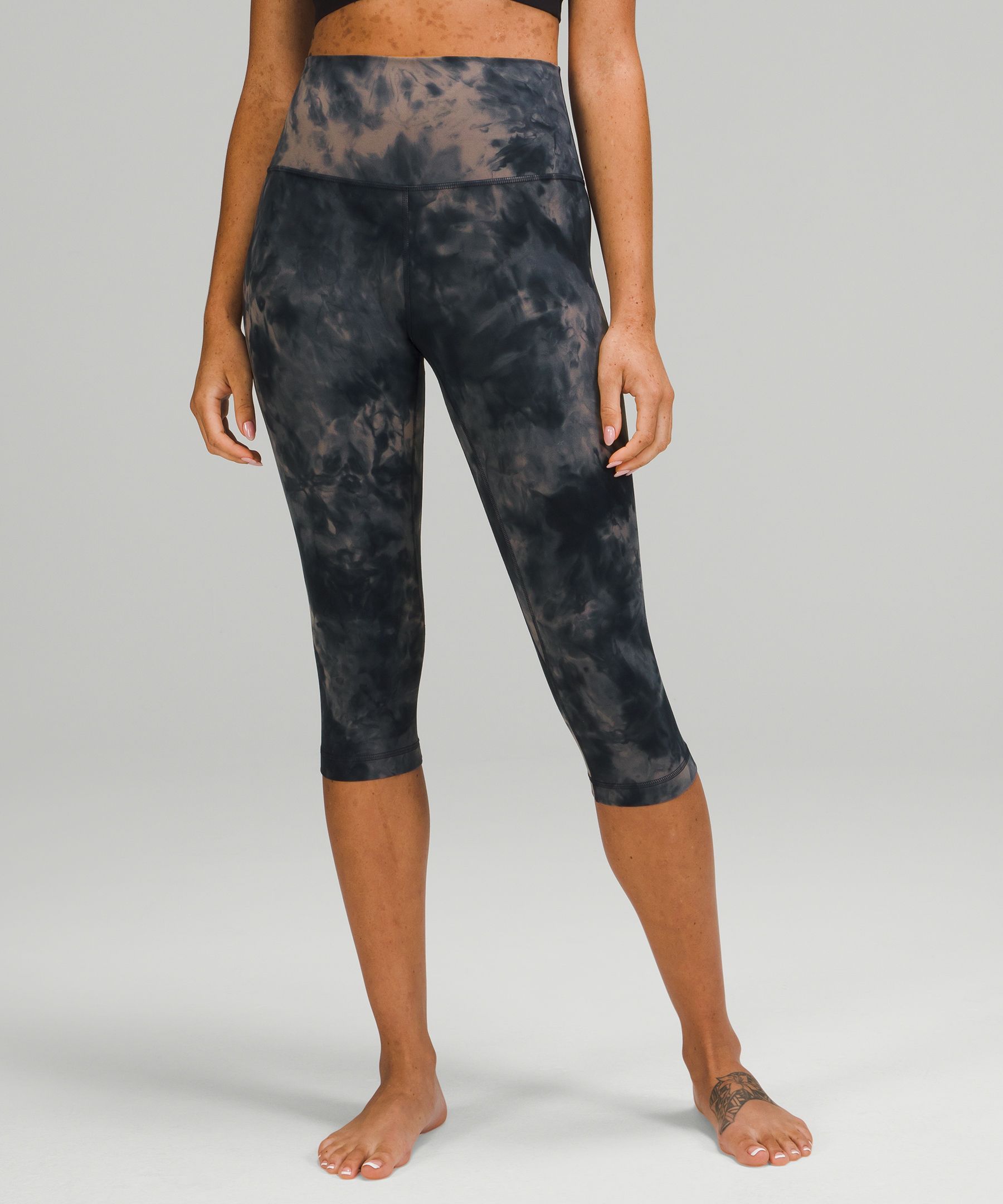 Lululemon Align™ High-rise Crop 17" In Diamond Dye Lunar Rock True Navy