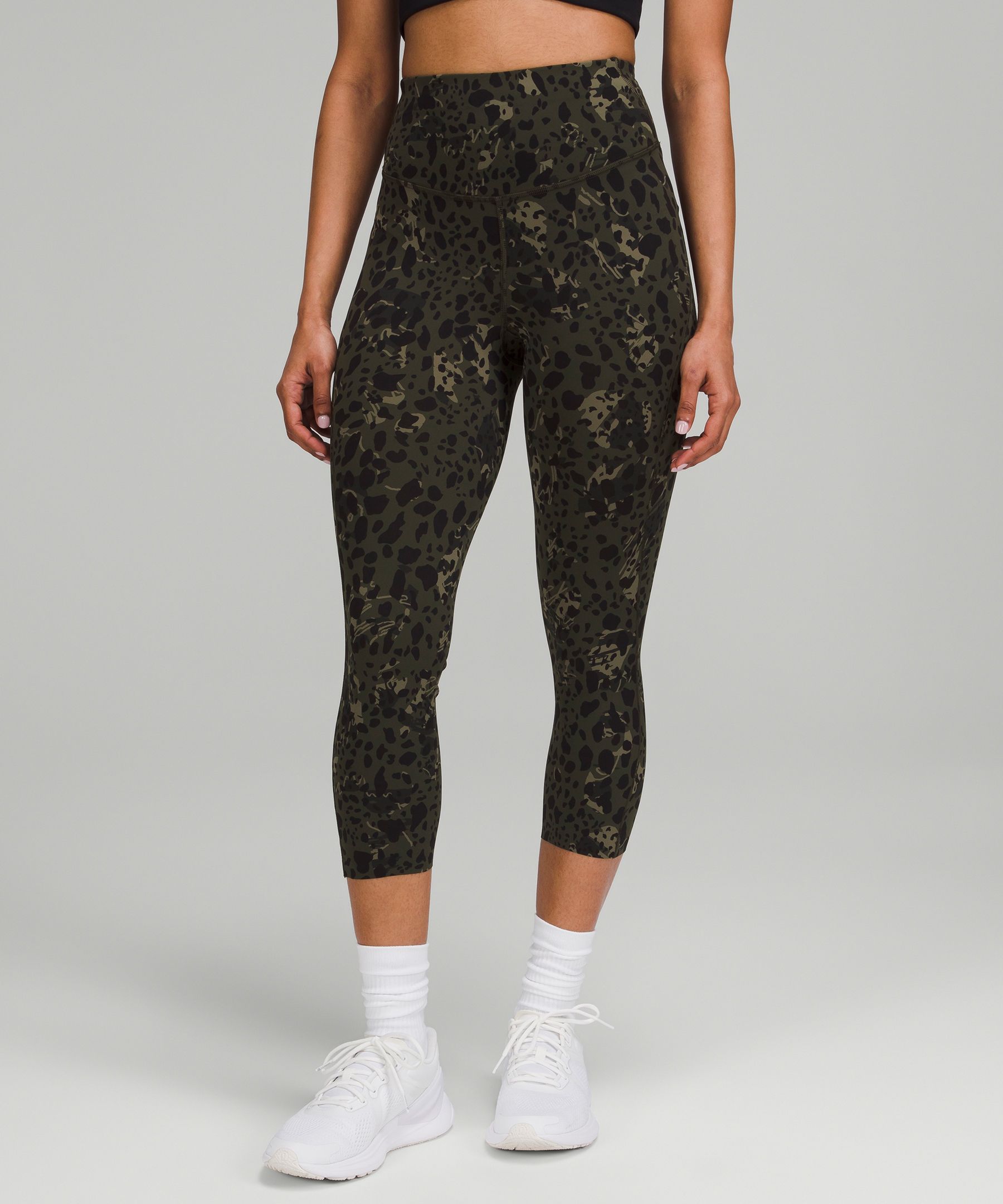 Camo Cheetah Cropped Leggings