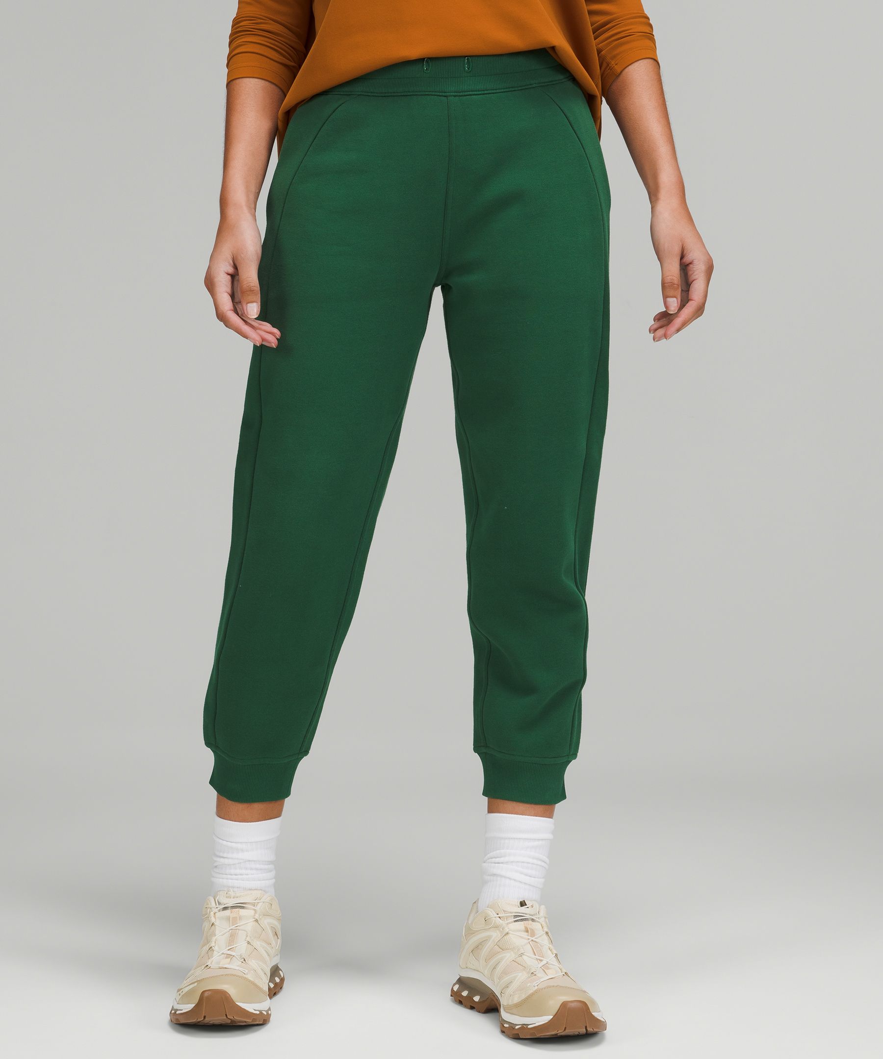 Lululemon Scuba High-rise Cropped Joggers In Everglade Green