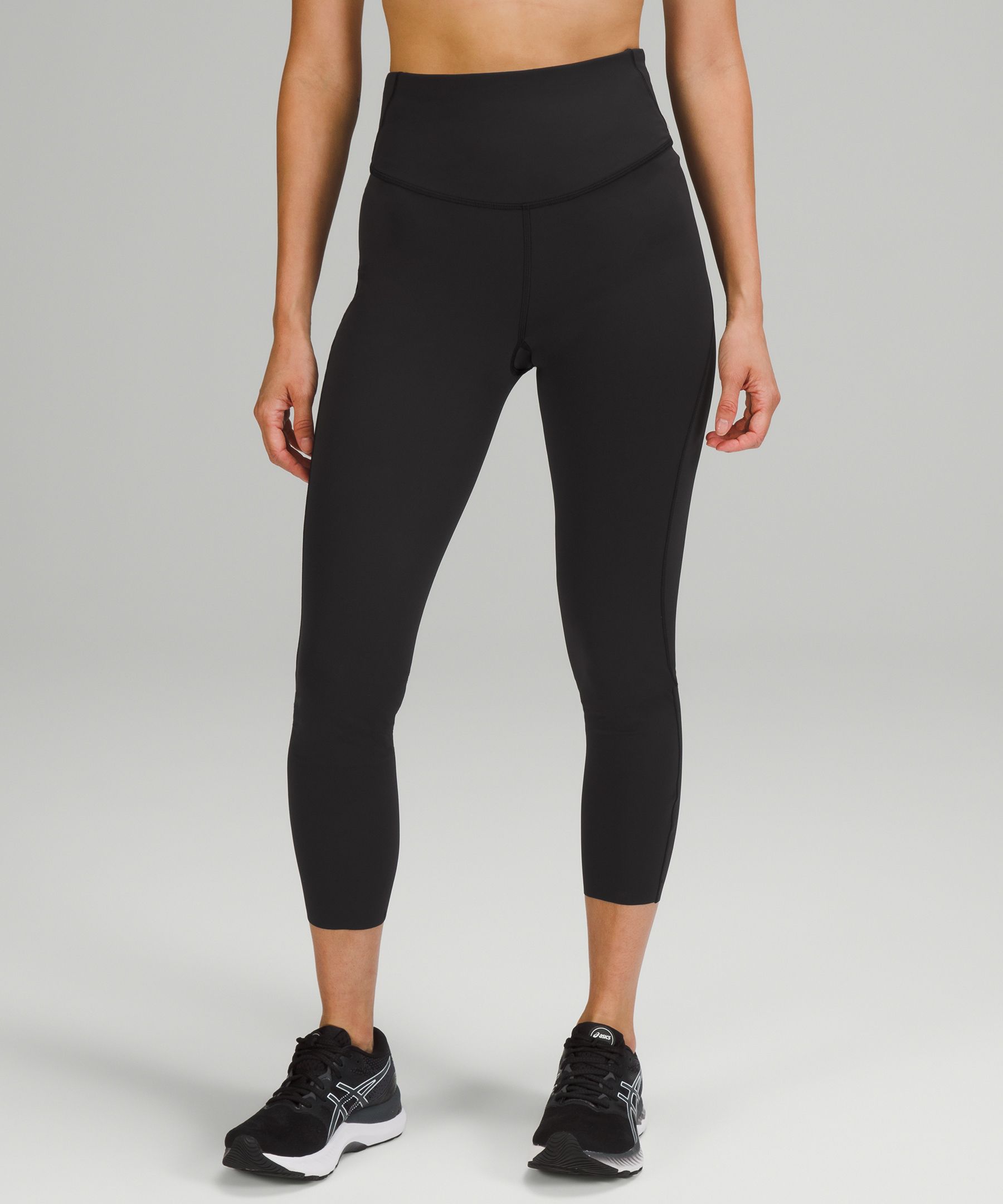 Lululemon Base Pace Highrise Crop 23" Brushed Nulux In Black ModeSens