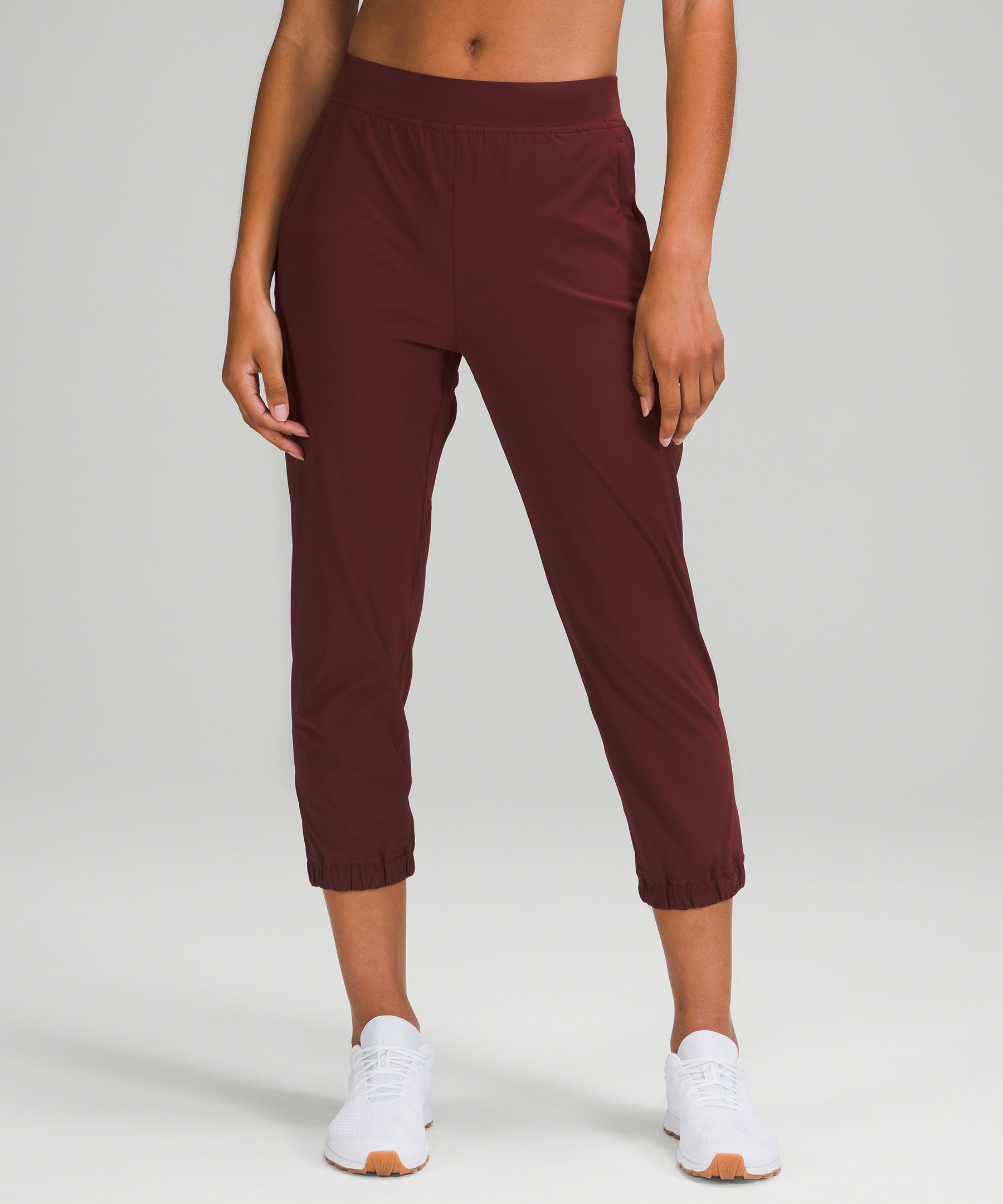 Lululemon Adapted State High-rise Joggers Crop In Red Merlot