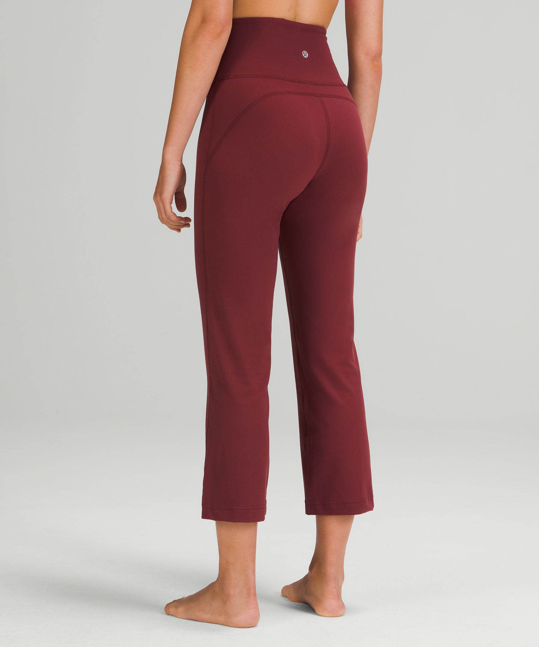 lululemon athletica Groove Super-high-rise Crop Pants Nulu - 23 - Color  Burgundy/red - Size 6 in Pink