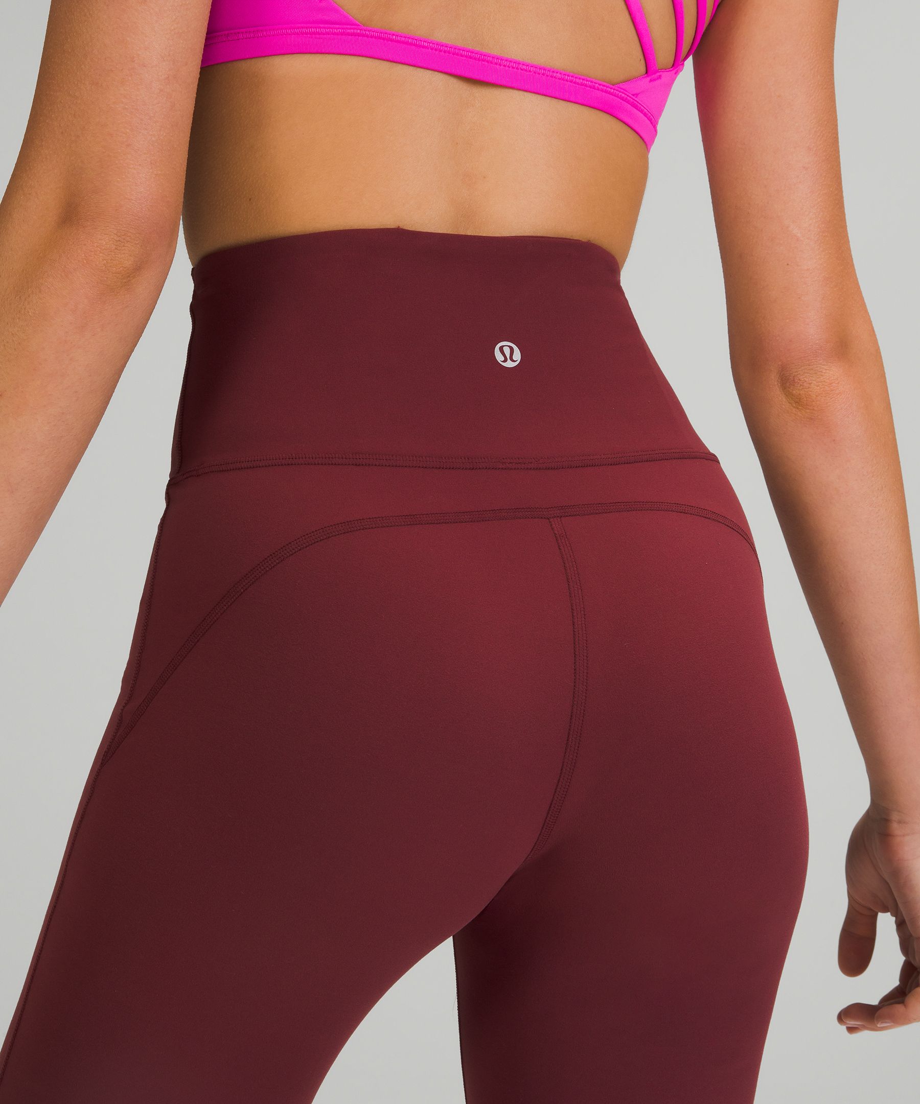 lululemon athletica, Pants & Jumpsuits, Lululemon Align Highrise Crop 23  Leggings Red Merlot Size 2