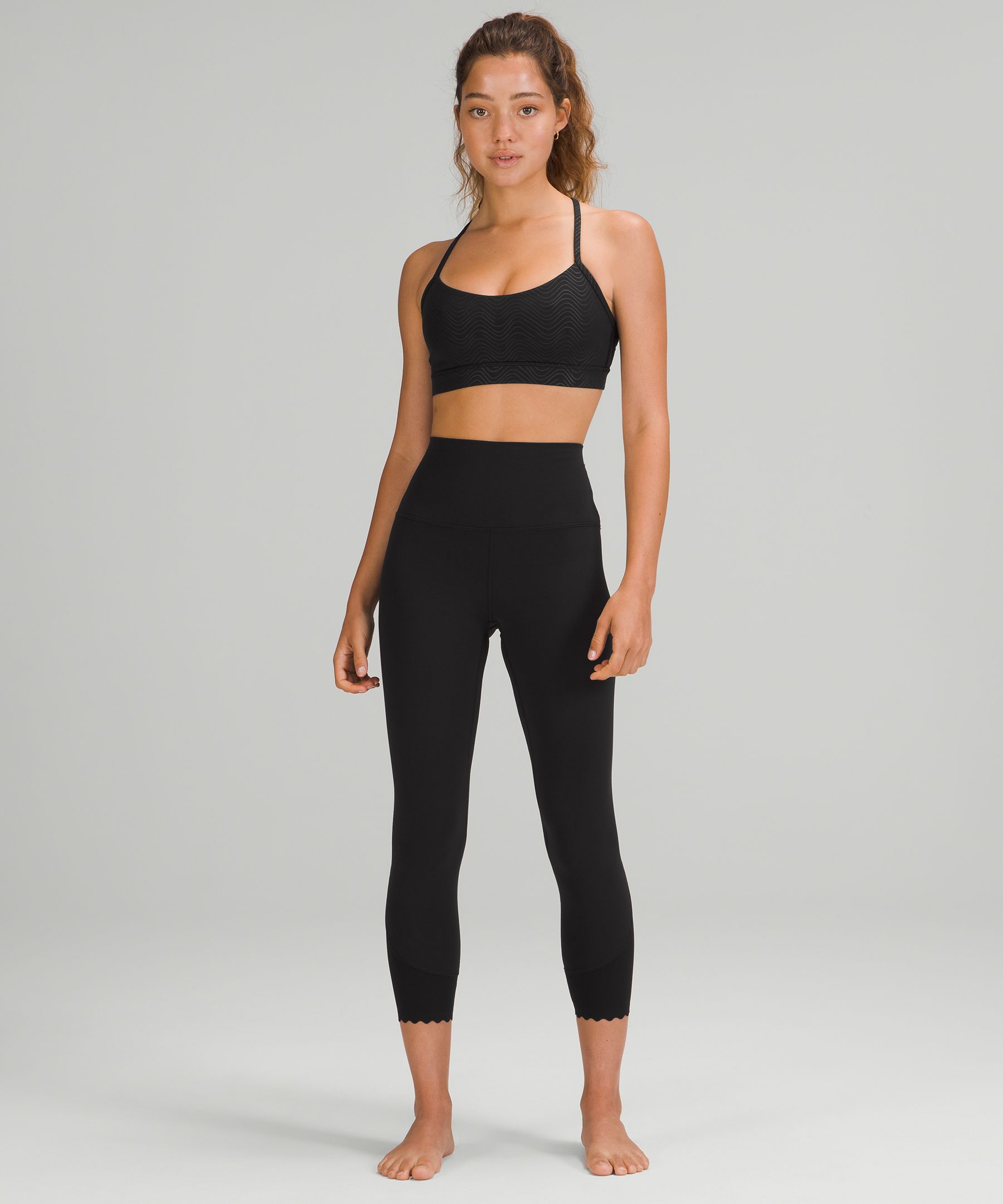 Lululemon Align Scalloped Hem High-Rise Crop 23 - Roasted Brown