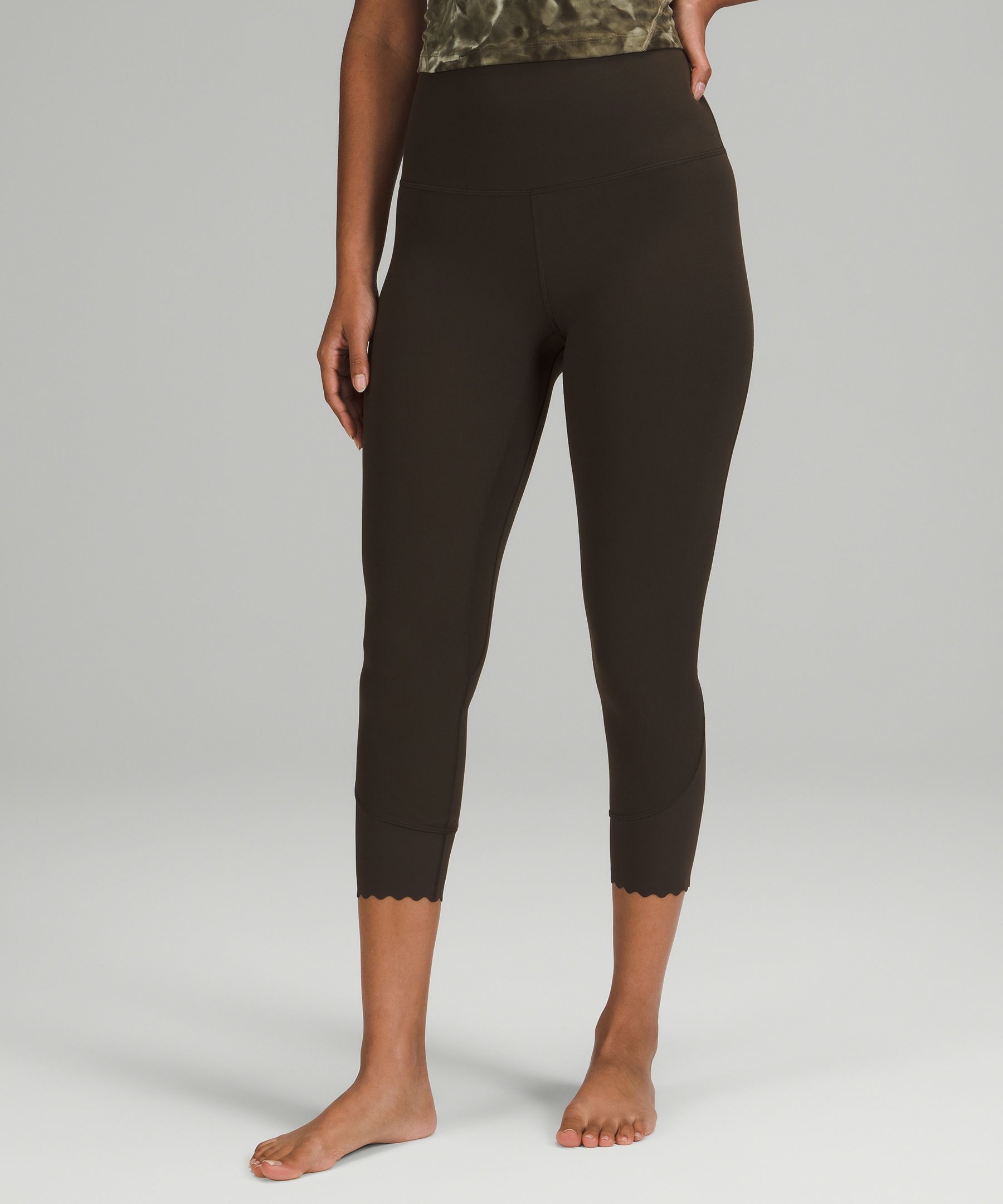 Lululemon Align™ Scalloped Hem Highrise Crop 23" In Brown ModeSens