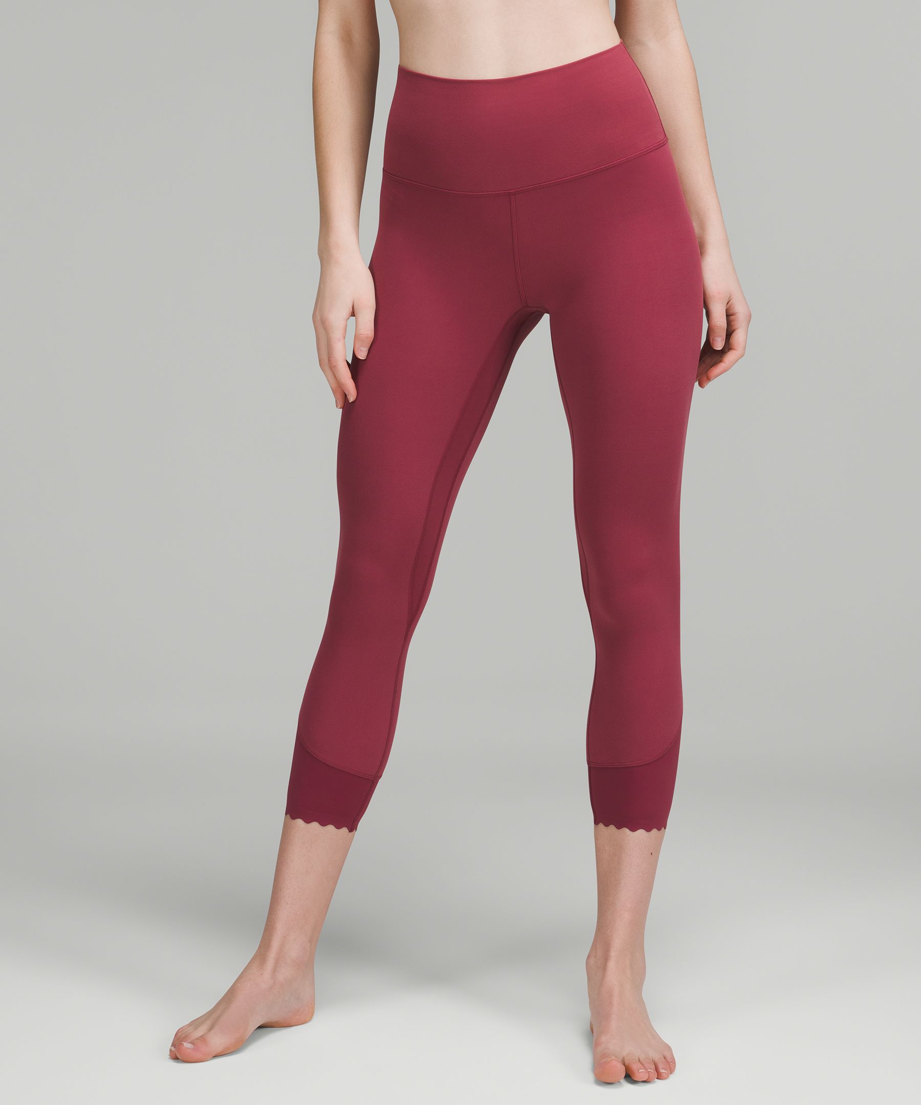 Lululemon Align™ Scalloped Hem High-rise Crop 23" In Mulled Wine