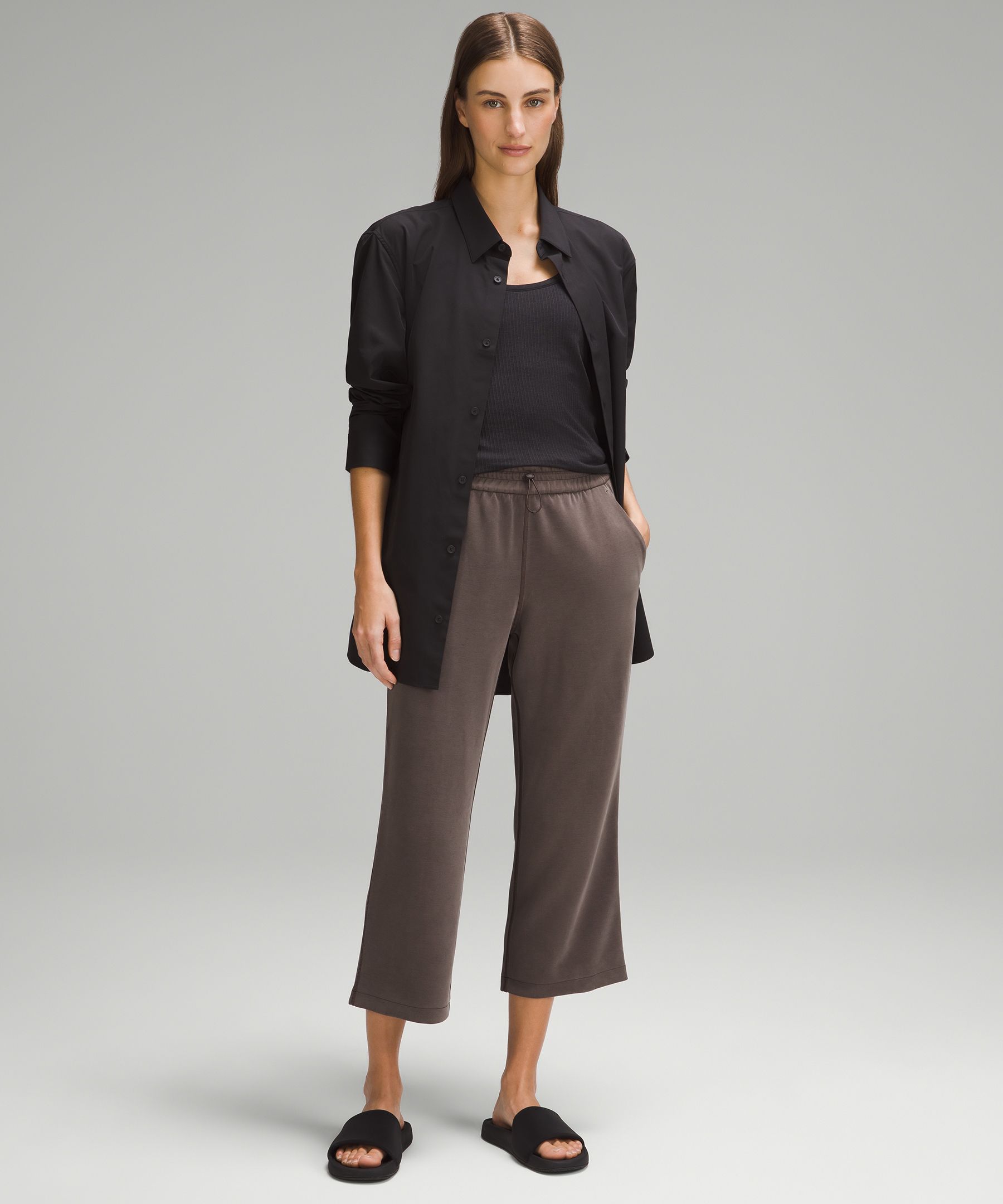 Softstreme High-Rise Straight-Leg Cropped Pant, Women's Capris