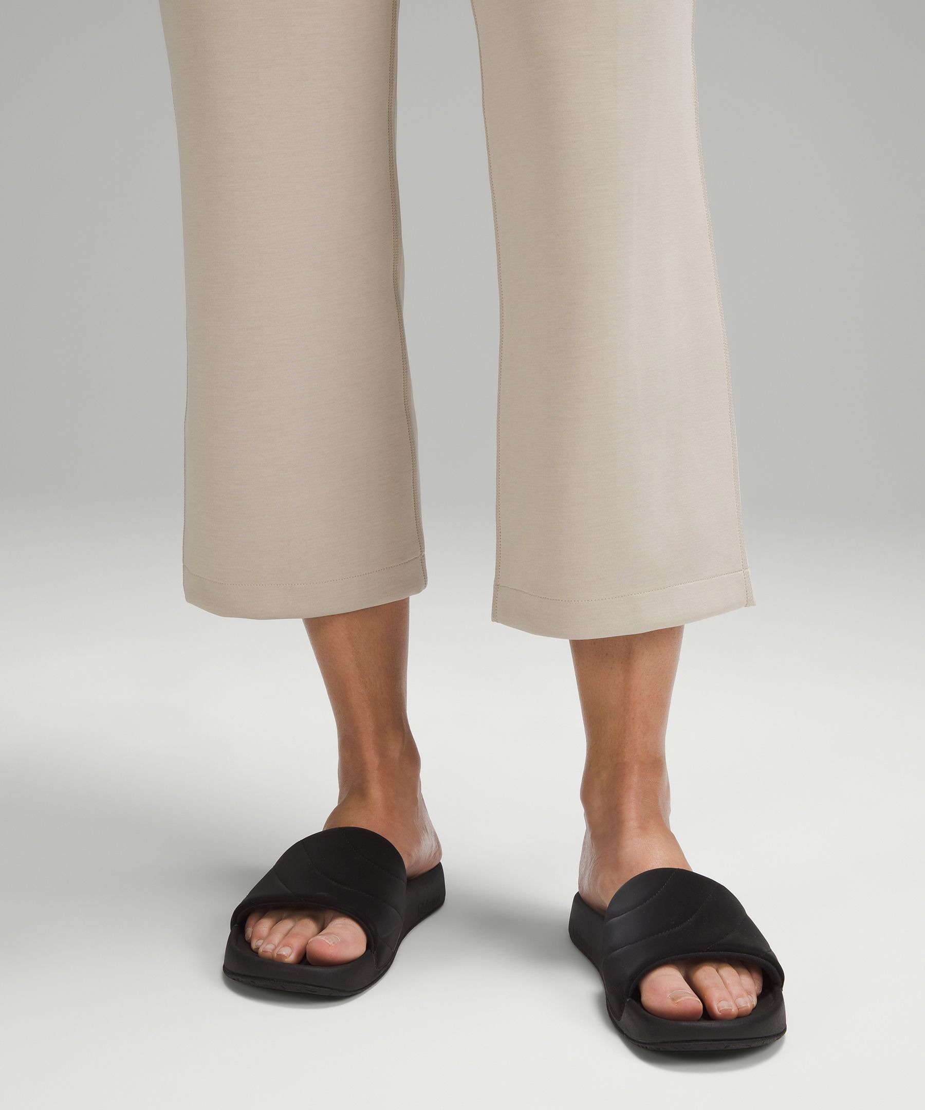 Shop Lululemon Softstreme High-rise Straight-leg Cropped Pants