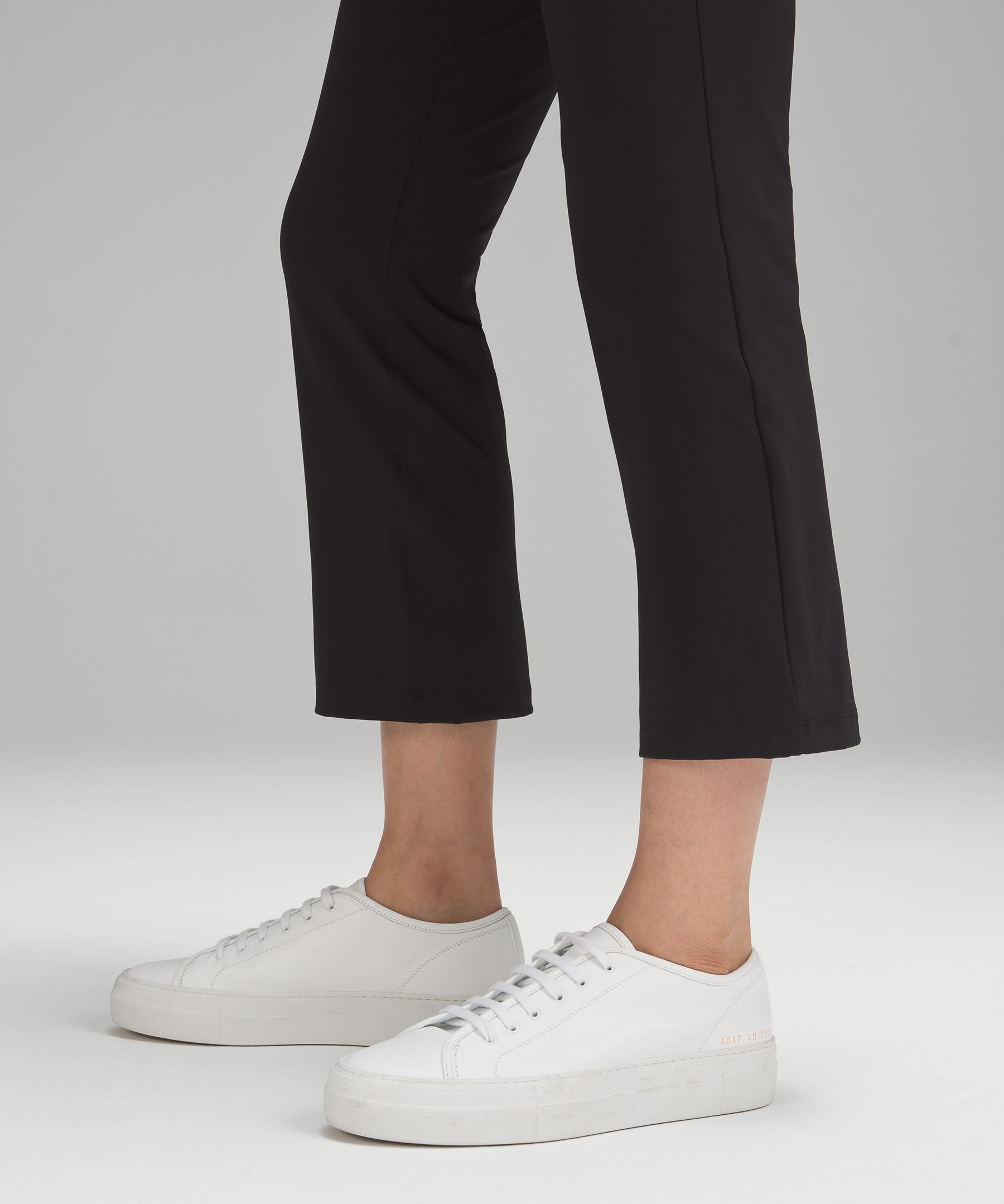 smooth fit HR pant: snug fit. zip front pockets. LENGTH!! Finally