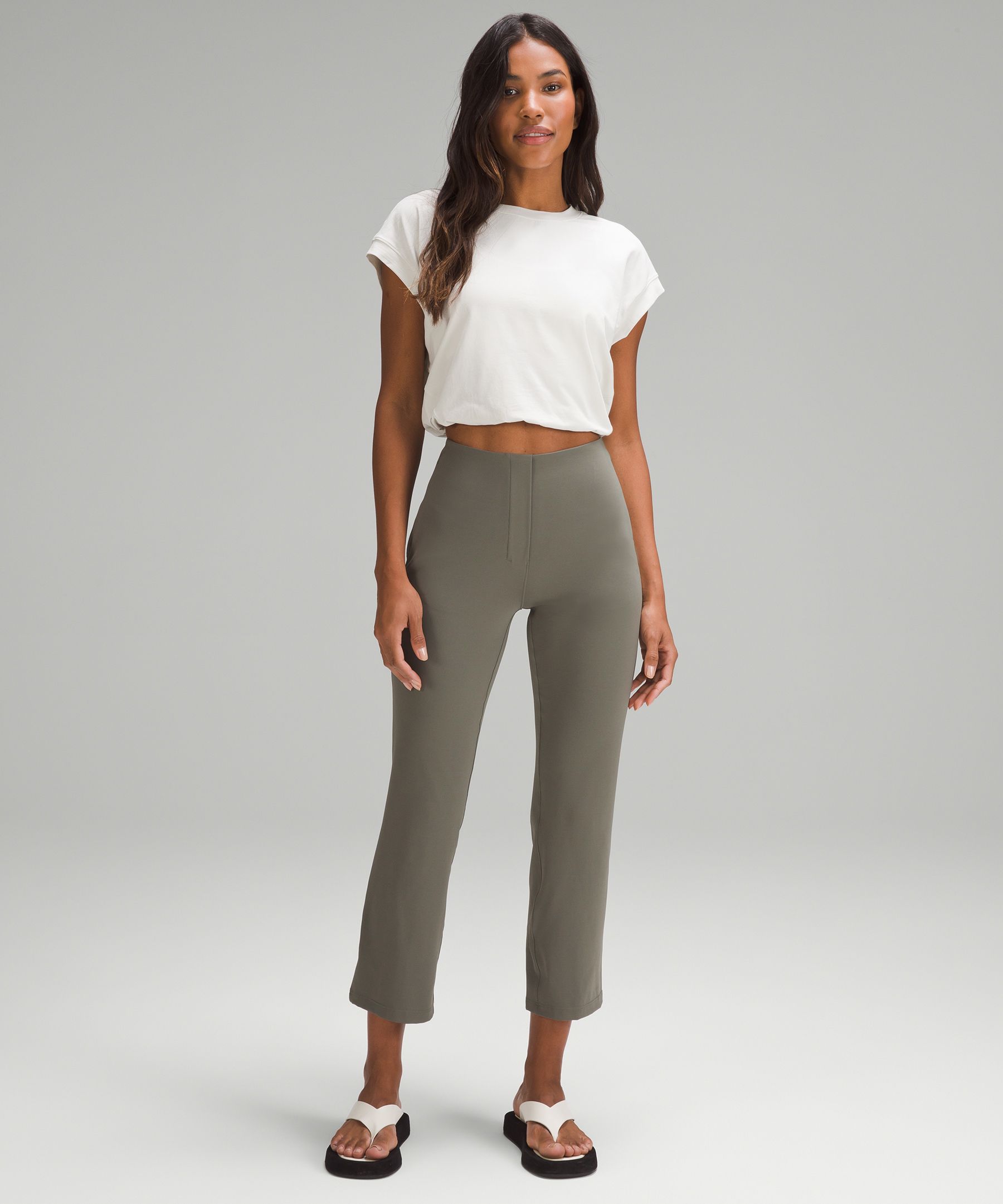 Lululemon Relaxed-Fit High-Rise Knit Cropped Pants 24 - Bone