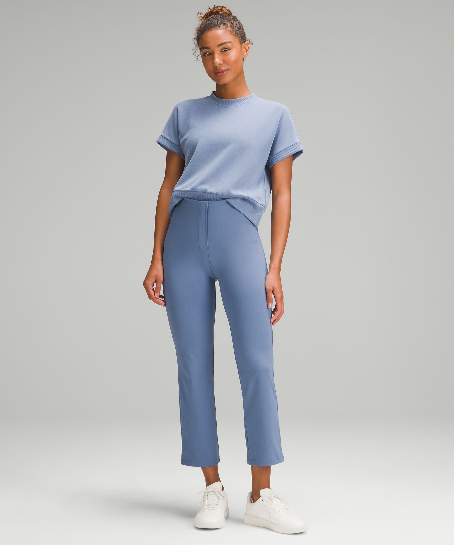 Lululemon Smooth Fit Pull-on High-rise Cropped Pant In Blue