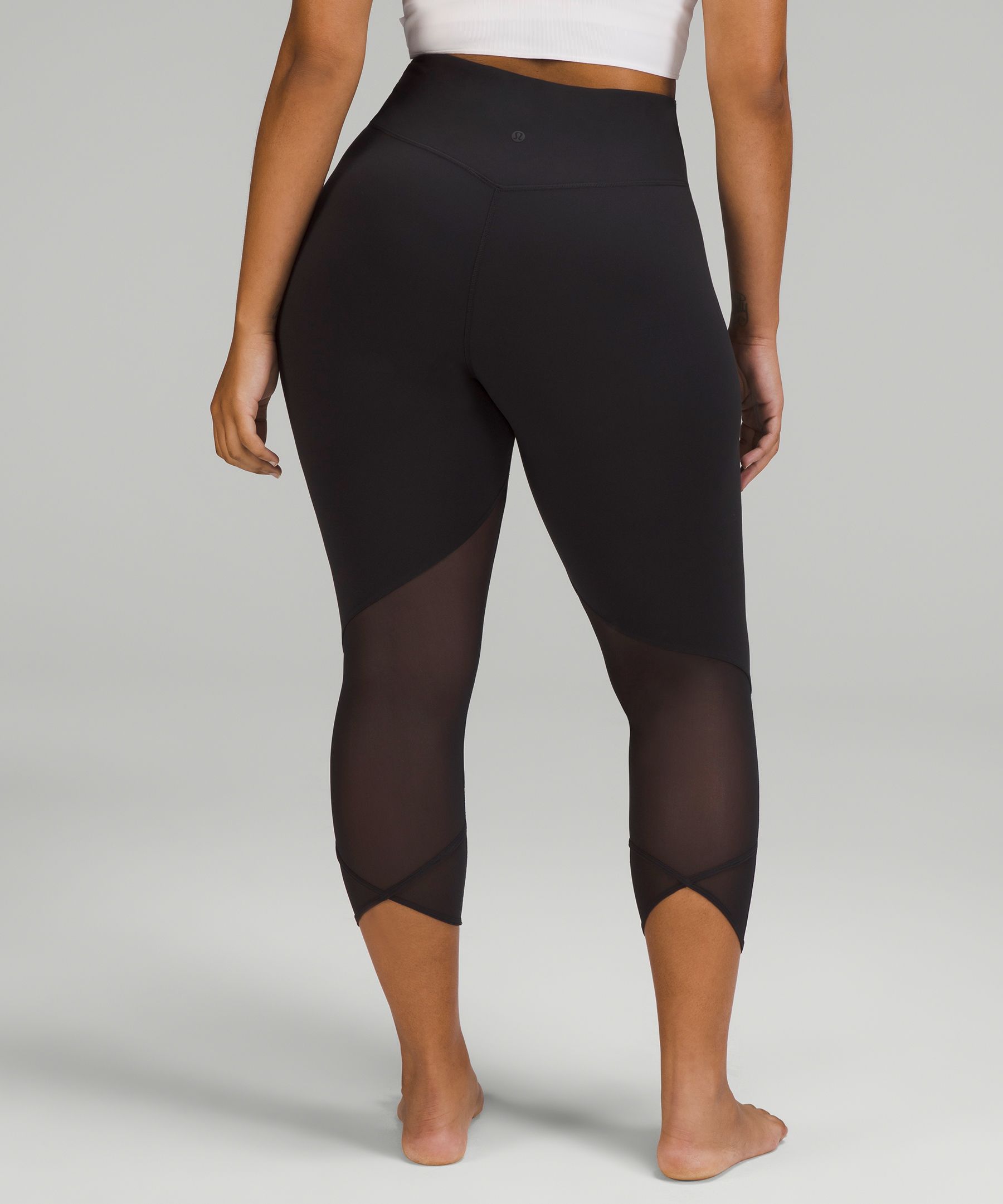 Lululemon Mesh Crop Nulu and Crisscross High Waist Leggings