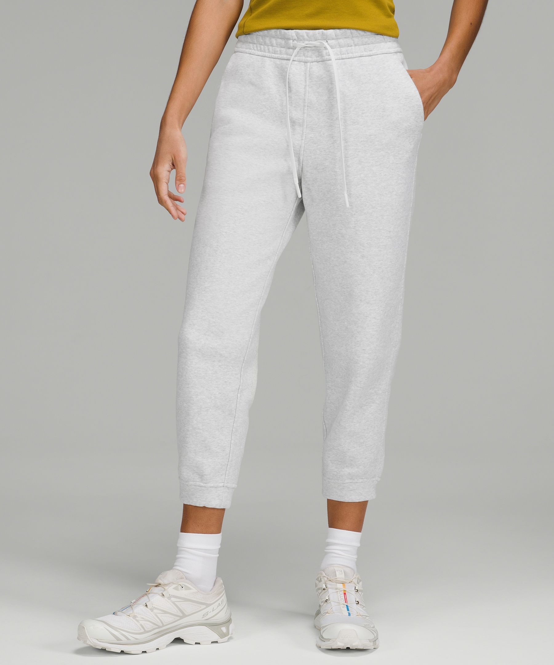 Lululemon Loungeful High-rise Cropped Joggers In Heathered Core Ultra Light Grey